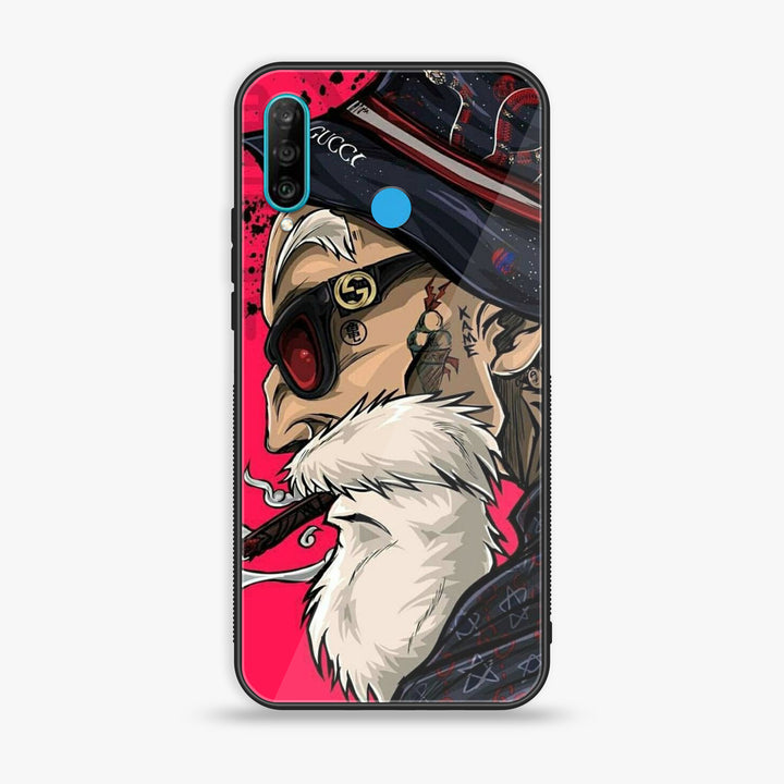 Huawei P30 lite- Master Roshi - Premium Printed Glass soft Bumper Shock Proof Case CS-33551