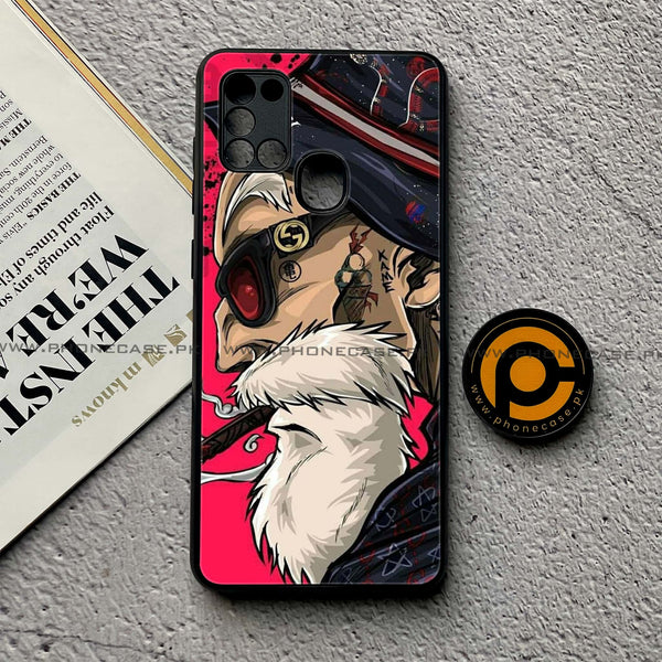 Samsung Galaxy A21s - Master Roshi - Premium Printed Glass soft Bumper Shock Proof Case