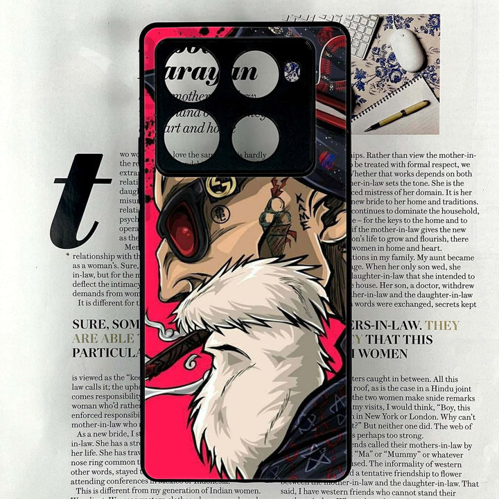 Infinix Note 40 Pro 4G - Master Roshi - Premium Printed Glass soft Bumper shock Proof Case CS-30234