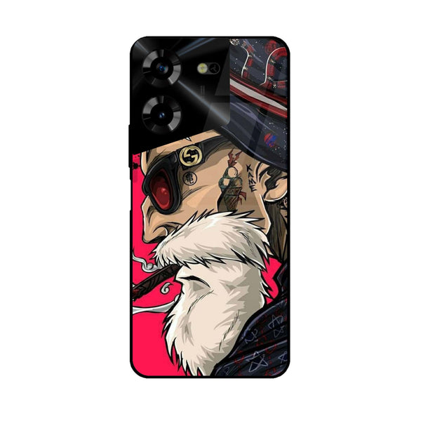 Tecno Pova 5 Pro - Master Roshi -  Premium Printed Metal soft Bumper shock Proof Case