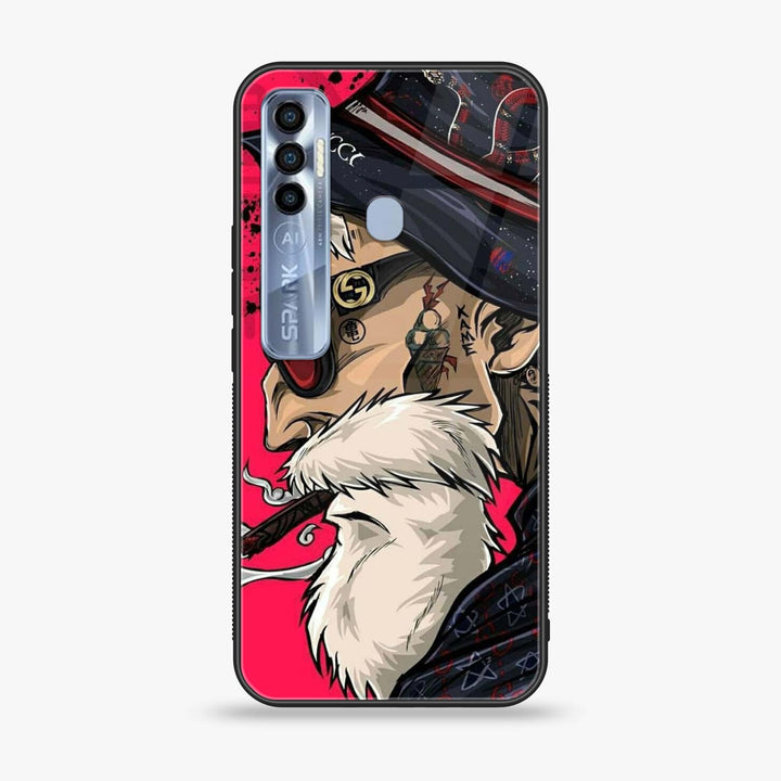 Tecno Spark 7 Pro - Master Roshi - Premium Printed Glass soft Bumper Shock Proof Case