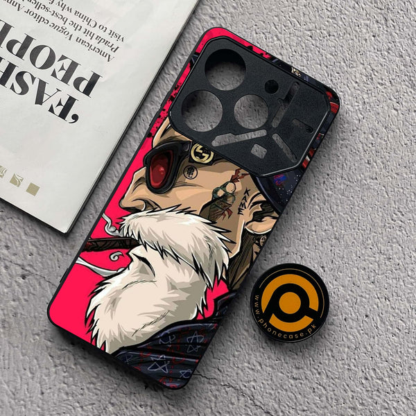 Tecno Pova 6 Neo - Master Roshi - Premium Metal  Printed soft Bumper shock Proof Case