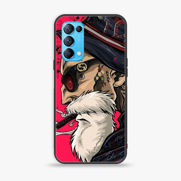 Oppo Reno 5  - Master Roshi - Premium Printed Glass soft Bumper Shock Proof Case CS-31555