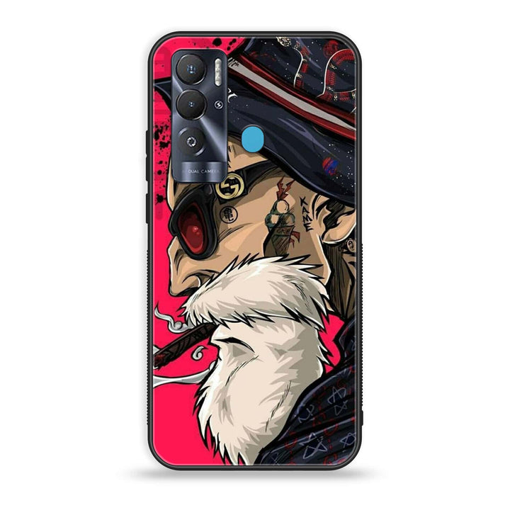 Tecno Pova Neo - Master Roshi - Premium Printed Glass soft Bumper Shock Proof Case