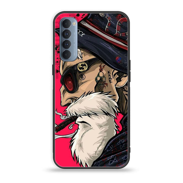Oppo Reno 4 Pro 4G - Master Roshi - Premium Printed Glass soft Bumper Shock Proof Case