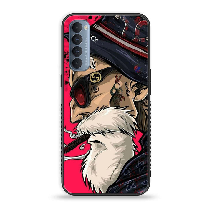 Oppo Reno 4 Pro 4G - Master Roshi - Premium Printed Glass soft Bumper Shock Proof Case