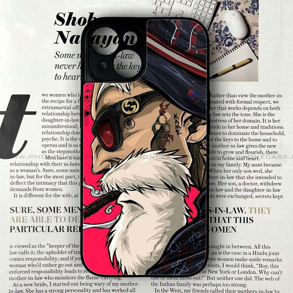 iPhone 13 - Master Roshi - Premium Printed Glass soft Bumper shock Proof Case CS-9081 CS-9086 CS-9827