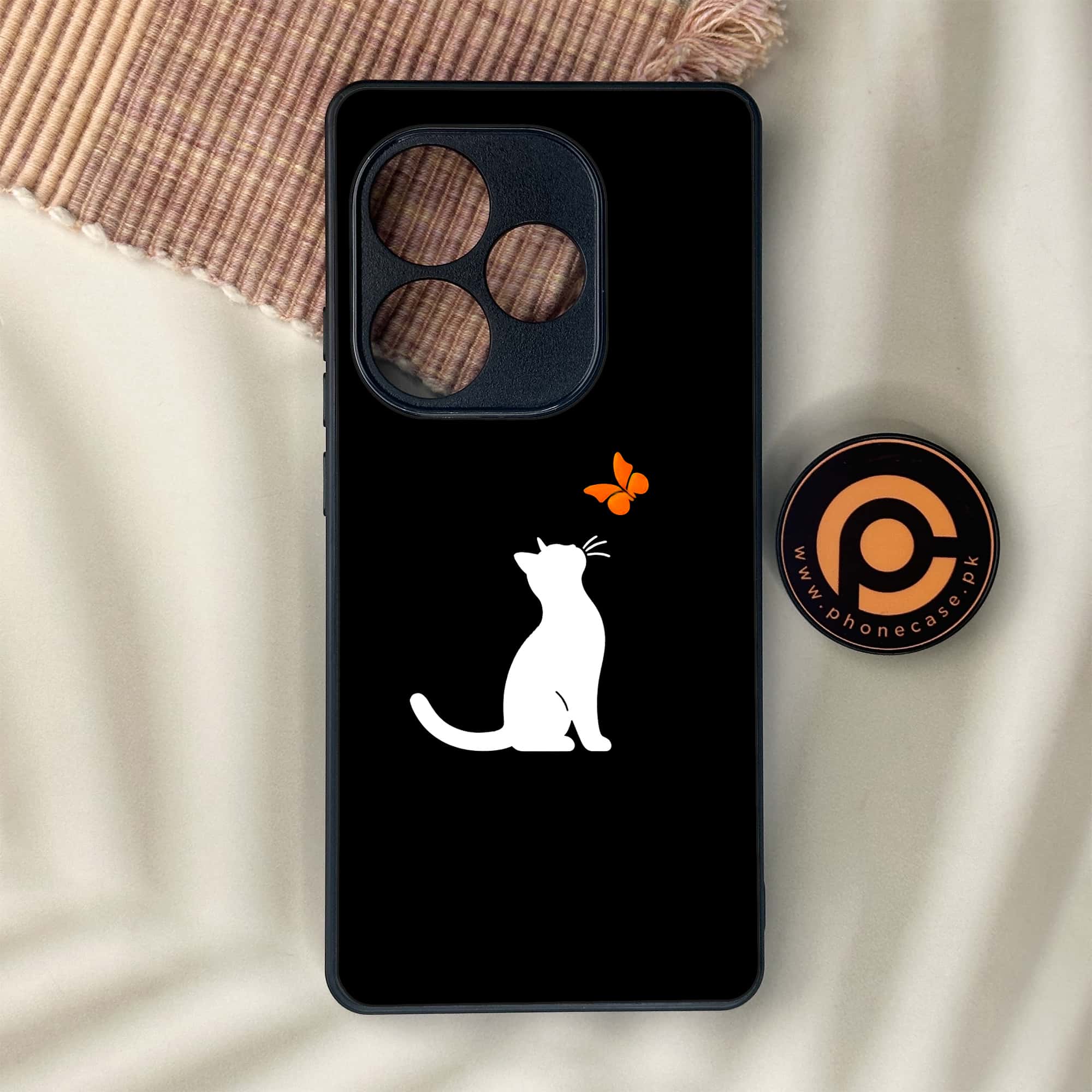 Realme GT 6 - Minimalistic Design Series - Premium Metal Printed soft Bumper shock Proof Case