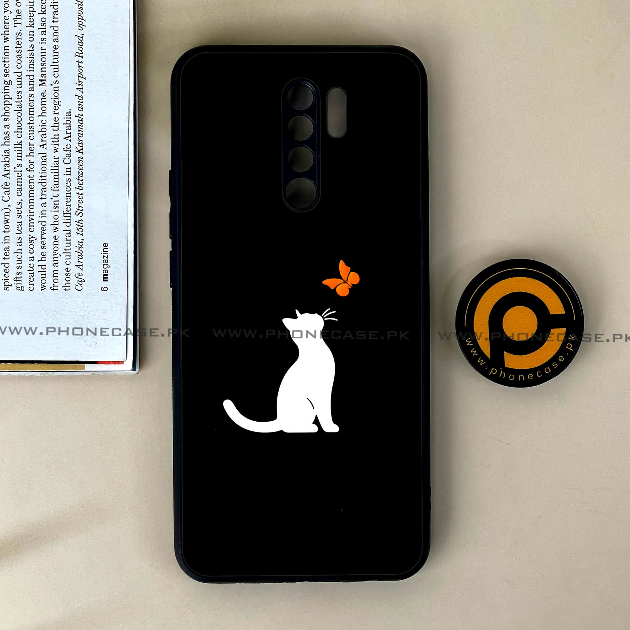 Xiaomi Redmi 9 - Minimalistic Design Series - Premium Printed Glass soft Bumper shock Proof Case