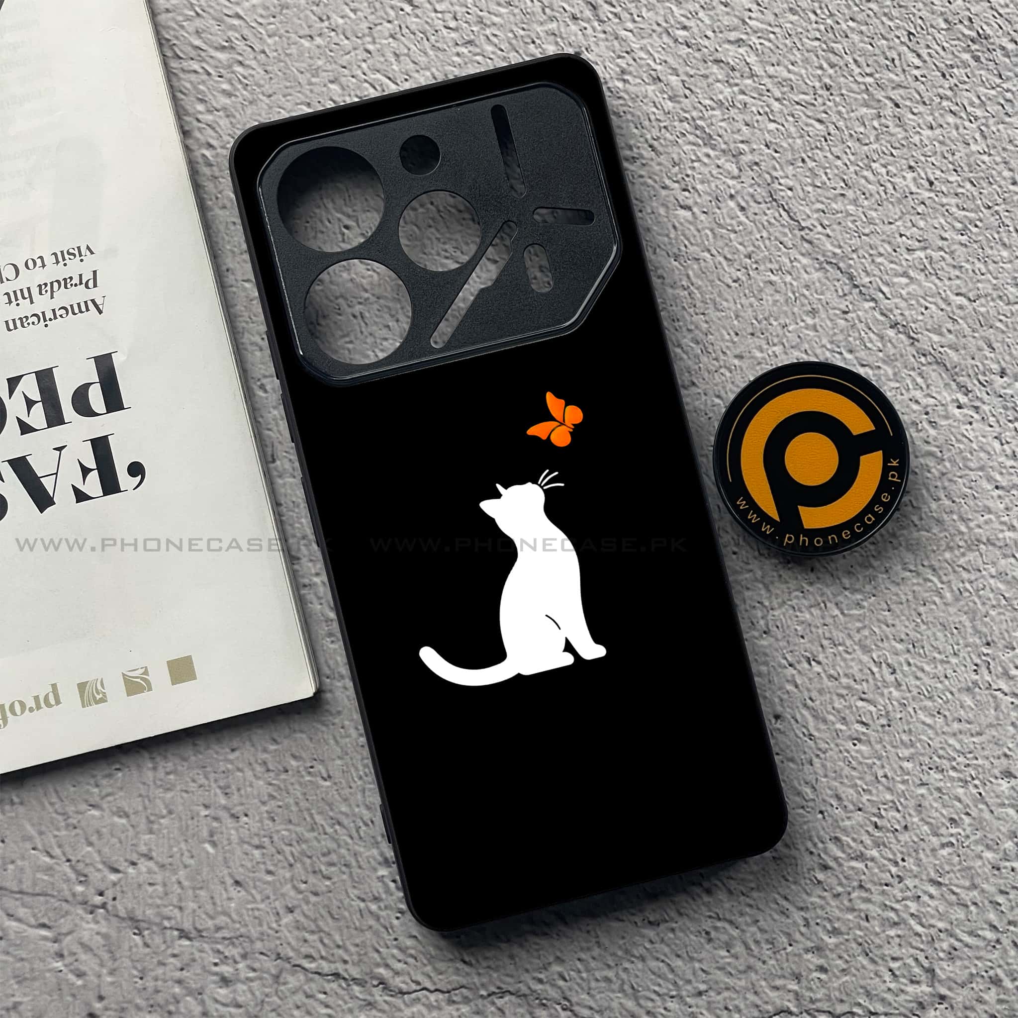 Tecno Pova 6 Pro - Minimalistic Design Series - Premium Printed Glass soft Bumper shock Proof Case