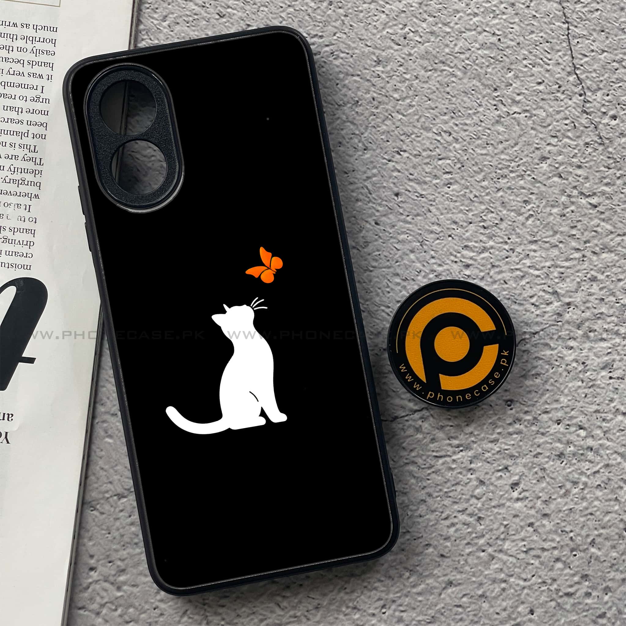 Oppo A18 4G - Minimalistic Design Series - Premium Metal  Printed soft Bumper shock Proof Case