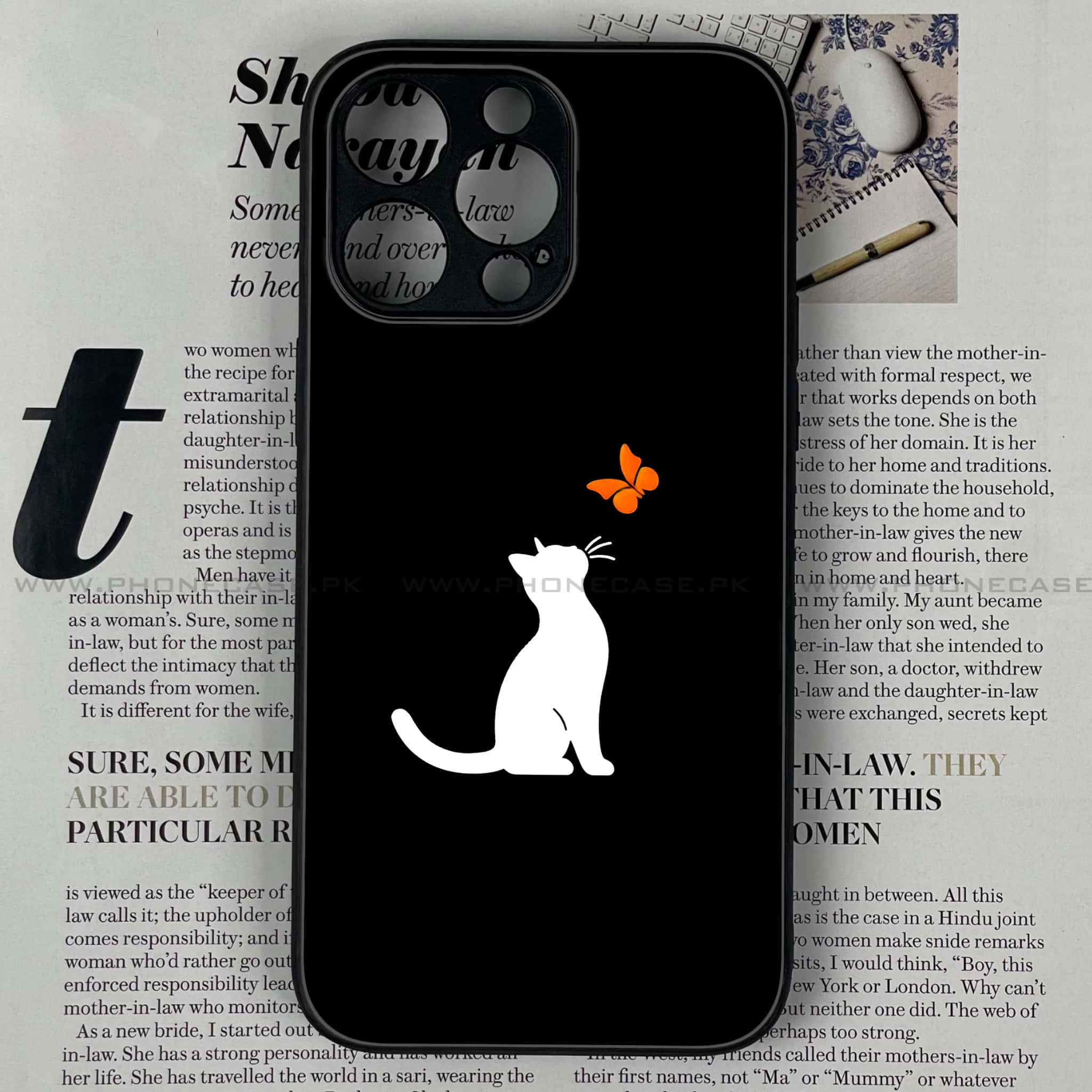 iPhone 14 Pro Max - Minimalistic Design Series - Premium Metal Printed soft Bumper shock Proof Case