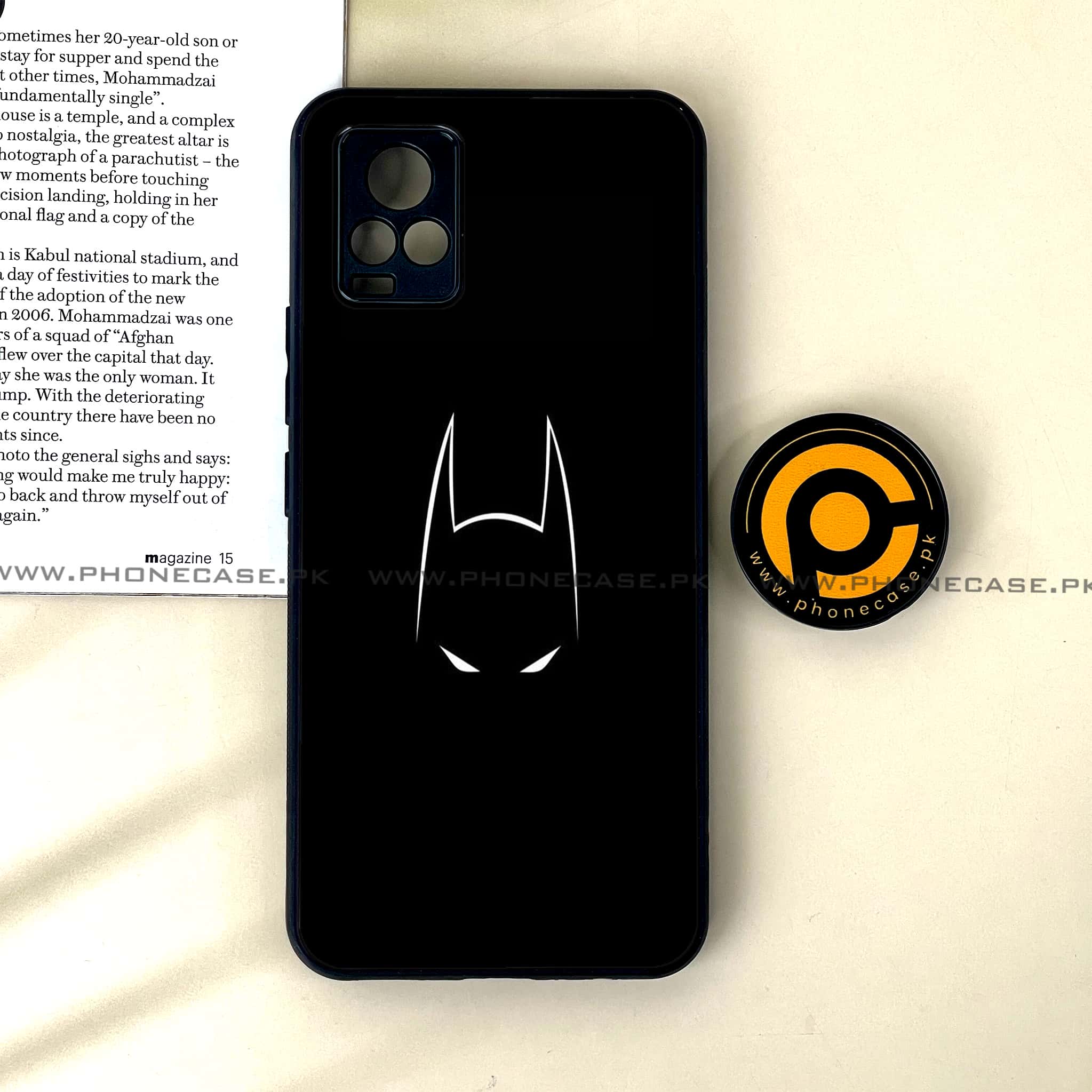 Vivo V20 - Minimalistic Design Series - Premium Printed Glass soft Bumper shock Proof Case