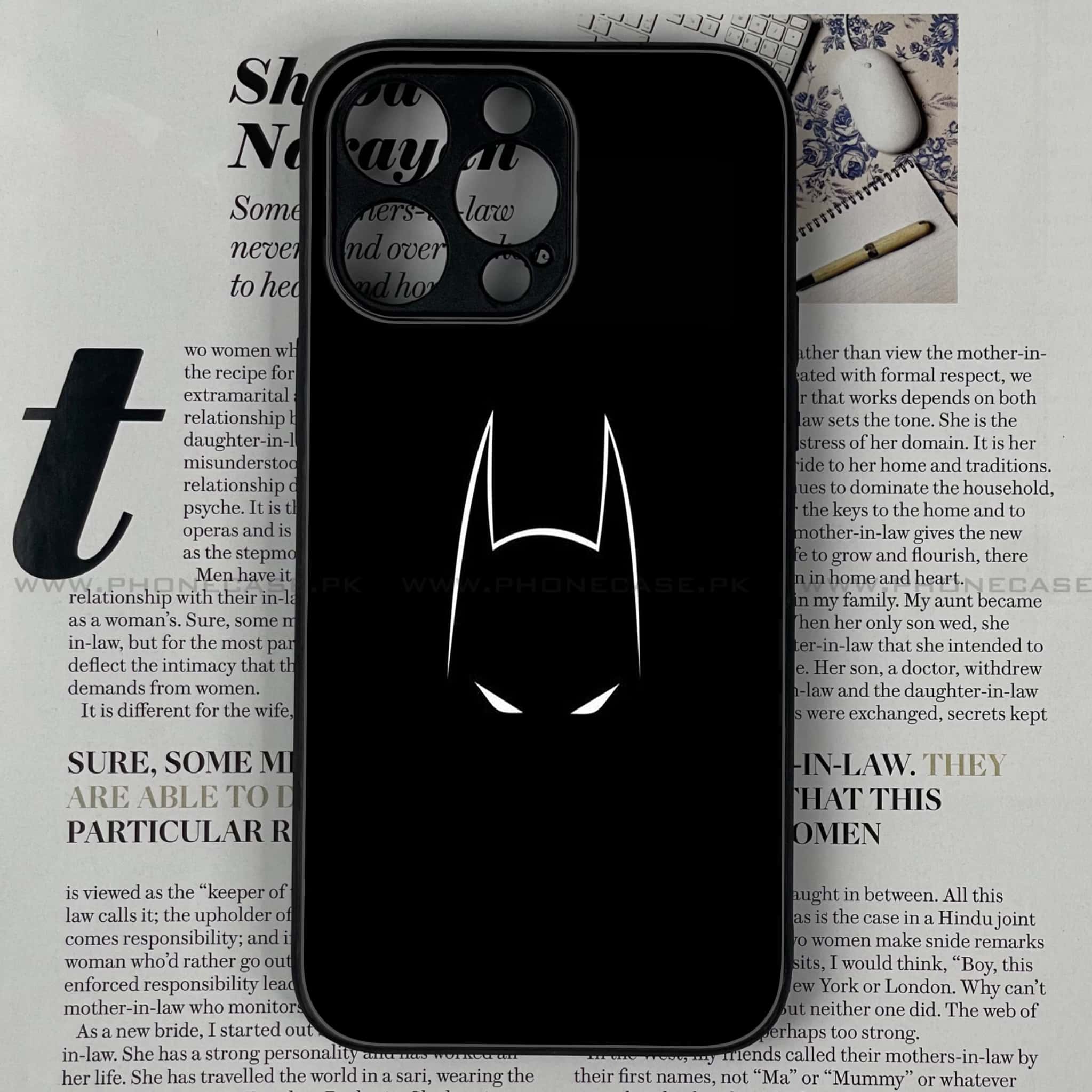 iPhone 14 Pro Max - Minimalistic Design Series - Premium Metal Printed soft Bumper shock Proof Case