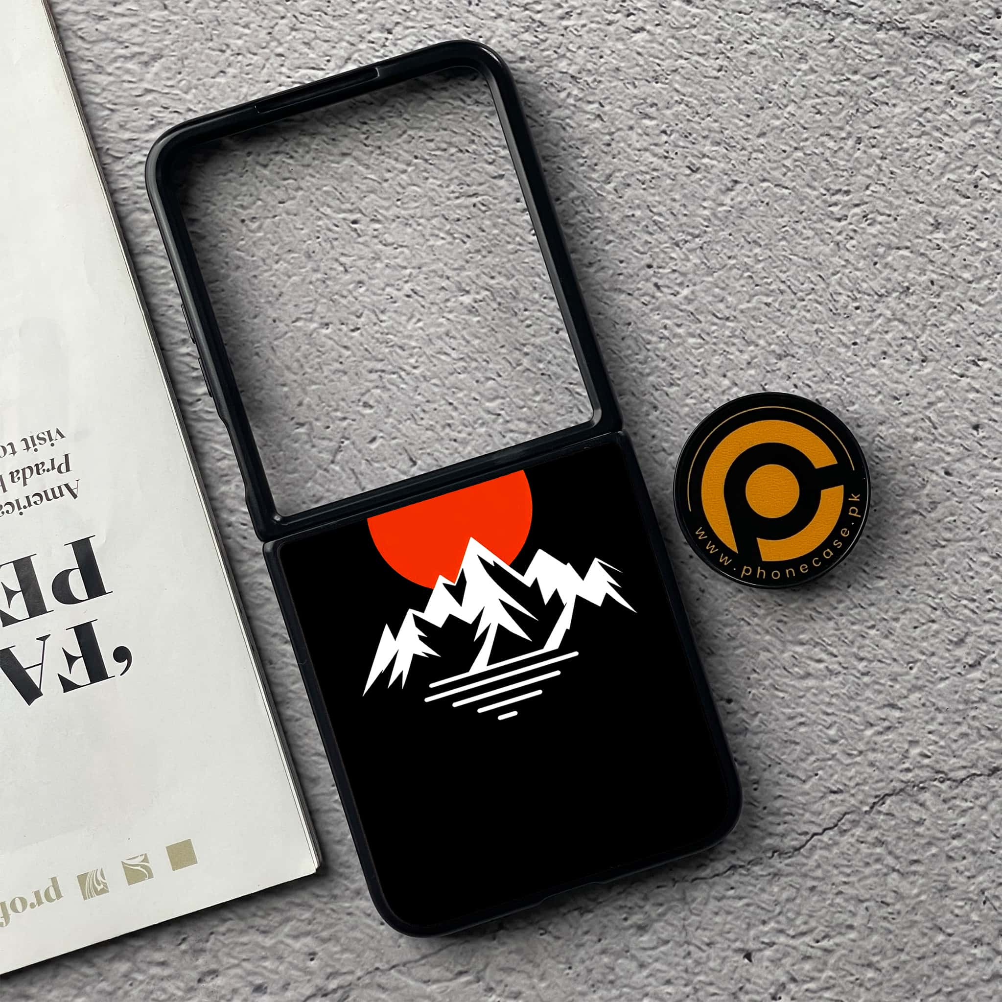 Xiaomi Mix Flip - Minimalistic Design Series - Premium Metal  Printed soft Bumper shock Proof Case