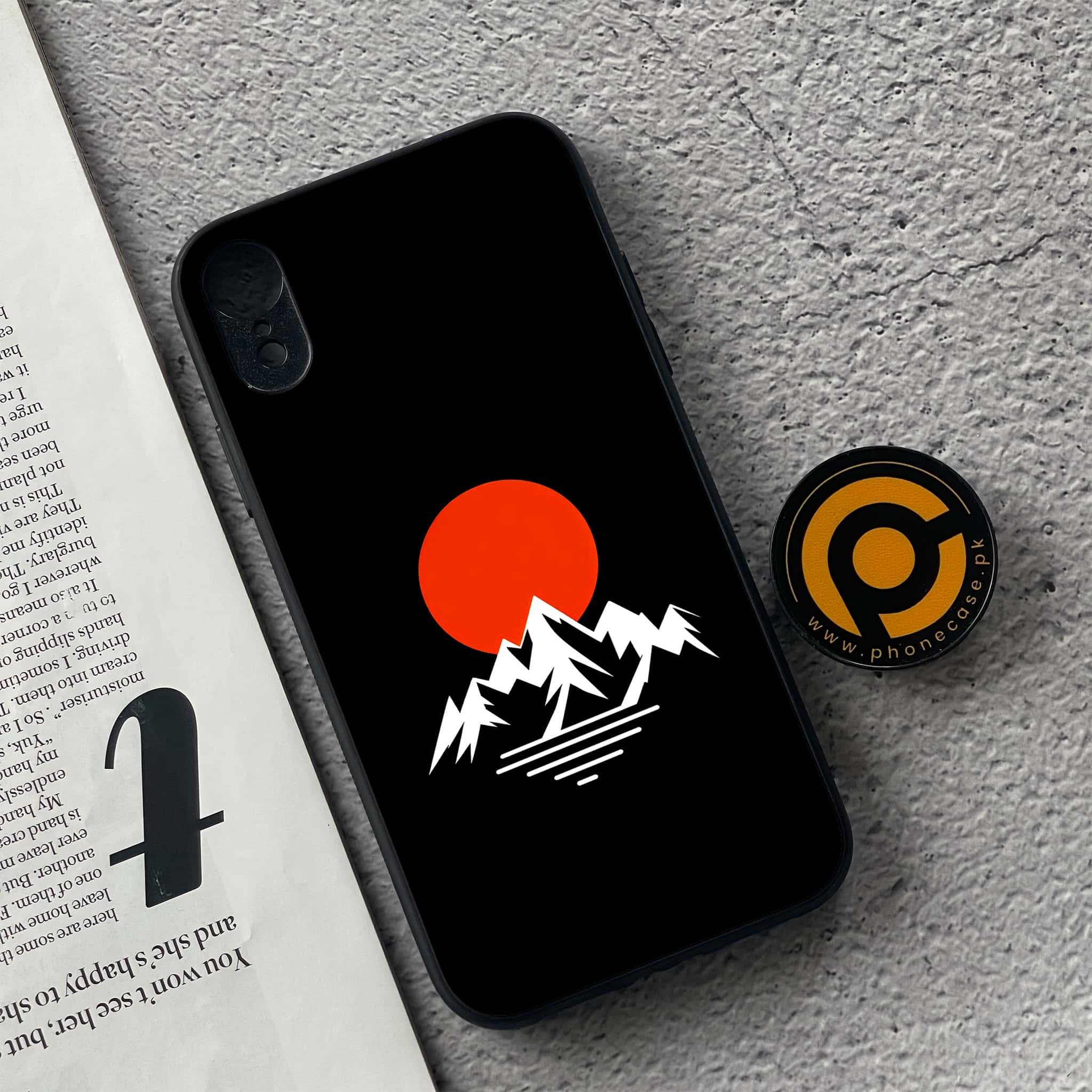 iPhone XR - Minimalistic Design Series - Premium Metal  Printed soft Bumper shock Proof Case