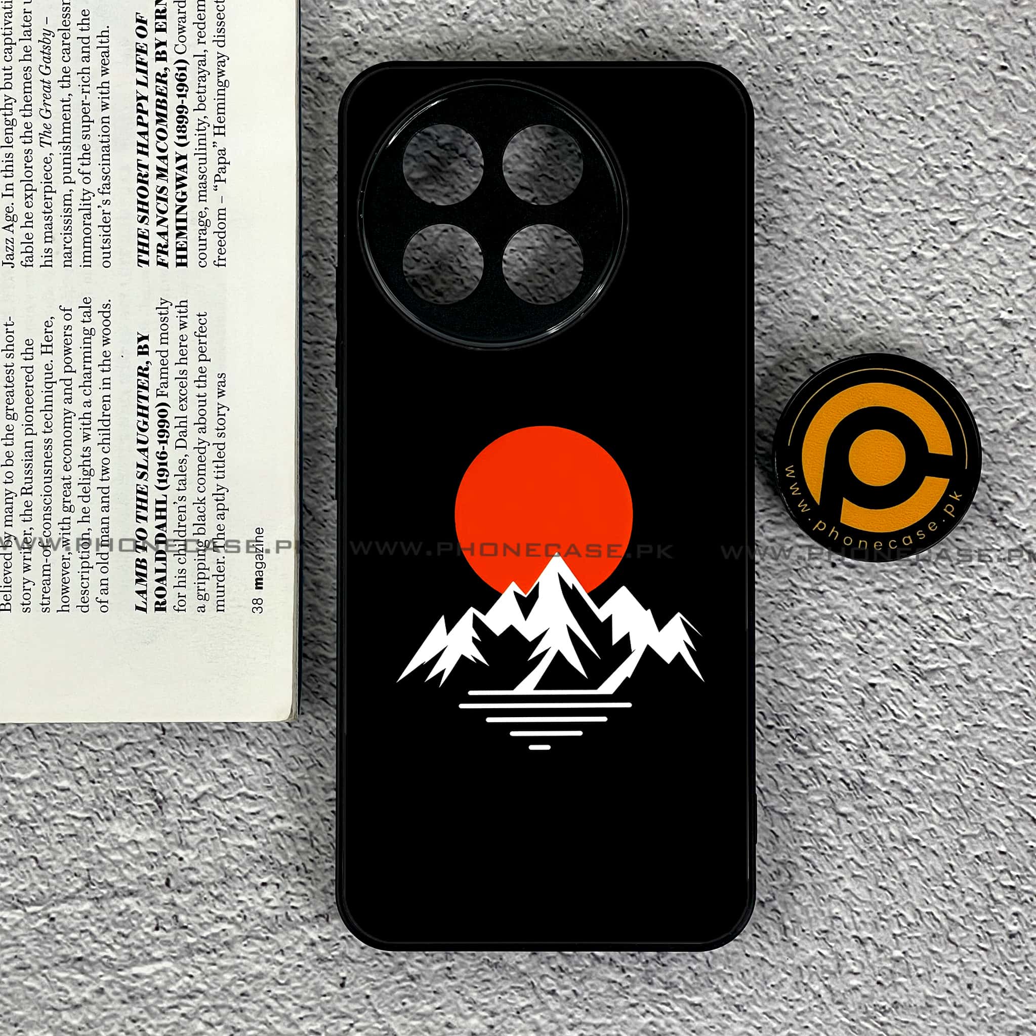 OnePlus 13R - Minimalistic Design Series - Premium Printed Glass soft Bumper shock Proof Case