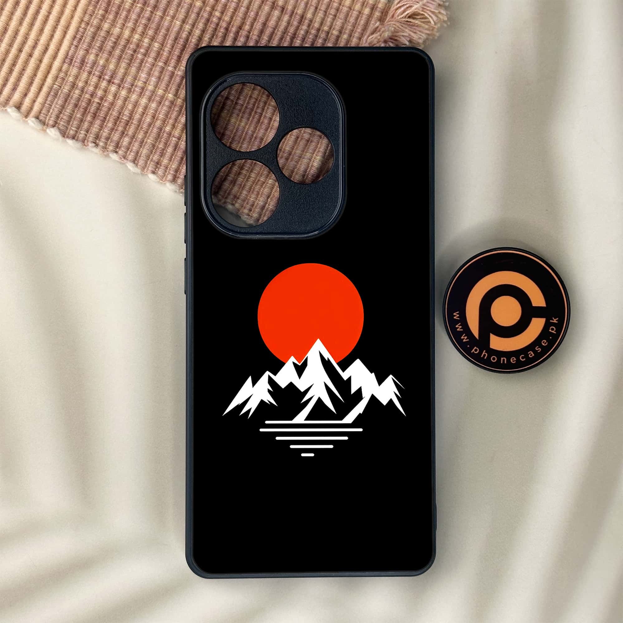 Realme GT 6 - Minimalistic Design Series - Premium Metal Printed soft Bumper shock Proof Case