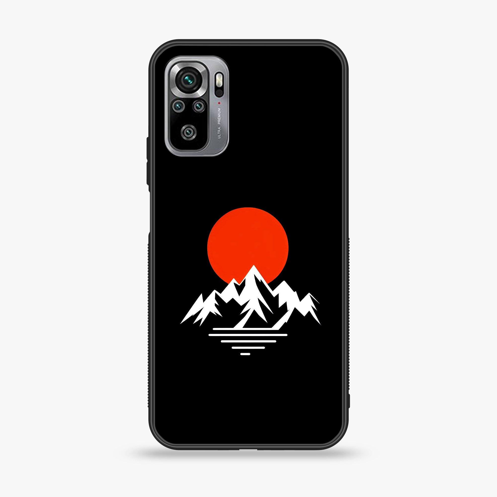 Xiaomi Redmi Note 10S- Minimalistic Design - Premium Printed Glass soft Bumper shock Proof Case