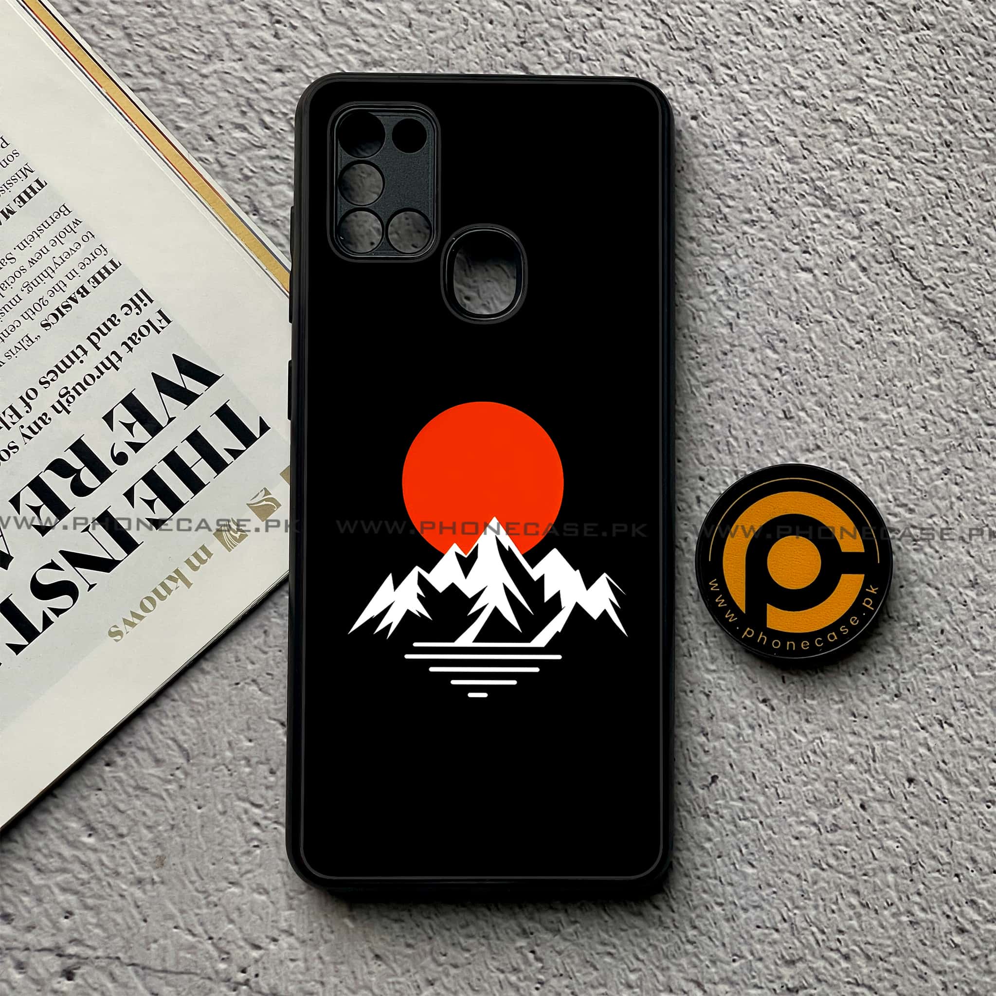 Samsung Galaxy A21s - Minimalistic Design Series - Premium Printed Glass soft Bumper shock Proof Case