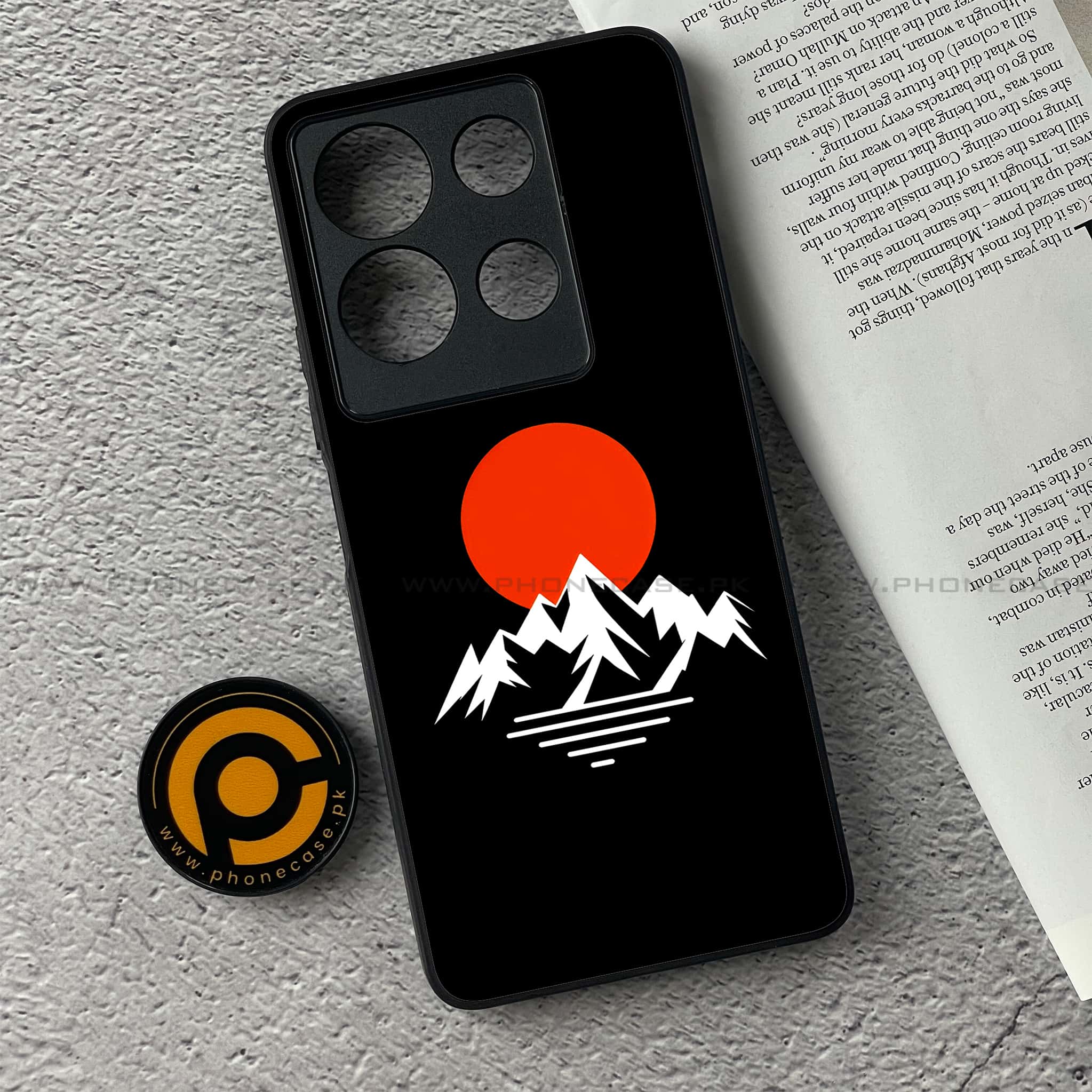 Infinix Note 30 - Minimalistic Design Series - Premium Printed Glass soft Bumper shock Proof Case