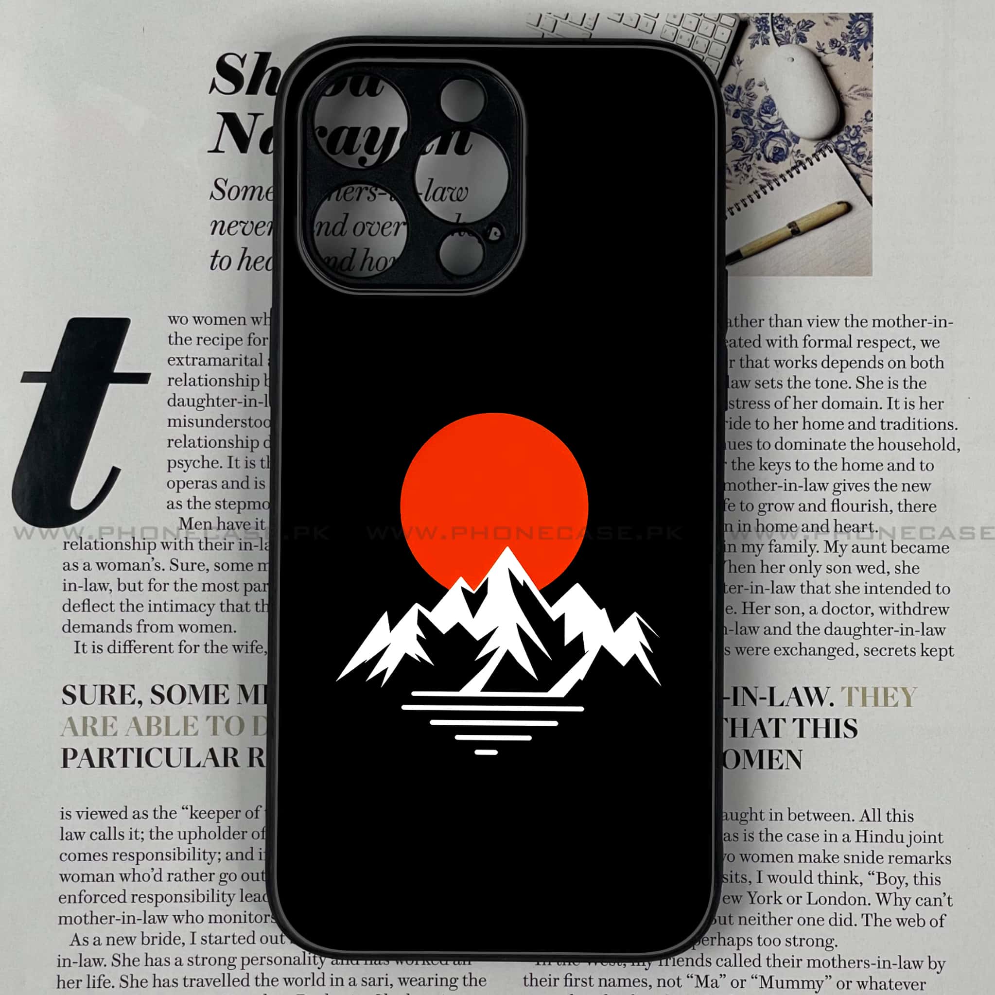 iPhone 14 Pro Max - Minimalistic Design Series - Premium Metal Printed soft Bumper shock Proof Case