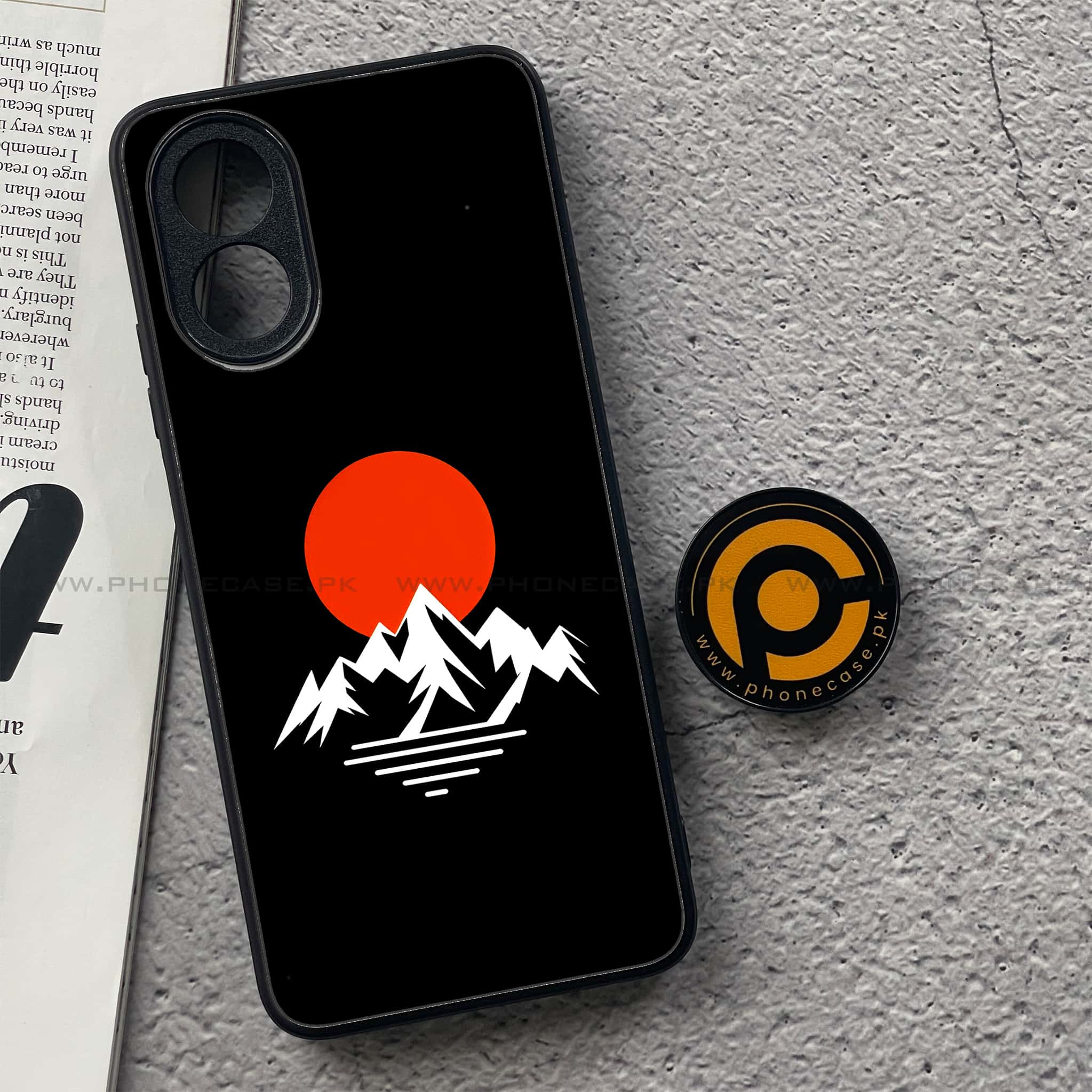 Oppo A18 4G - Minimalistic Design Series - Premium Metal  Printed soft Bumper shock Proof Case