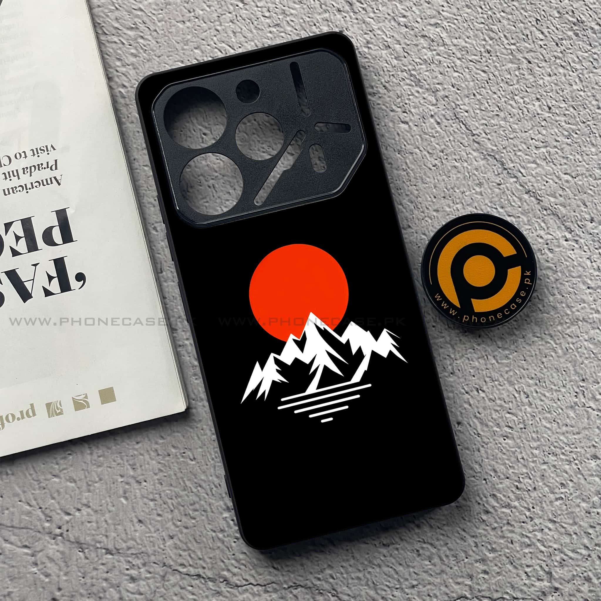 Tecno Pova 6 Pro - Minimalistic Design Series - Premium Printed Glass soft Bumper shock Proof Case