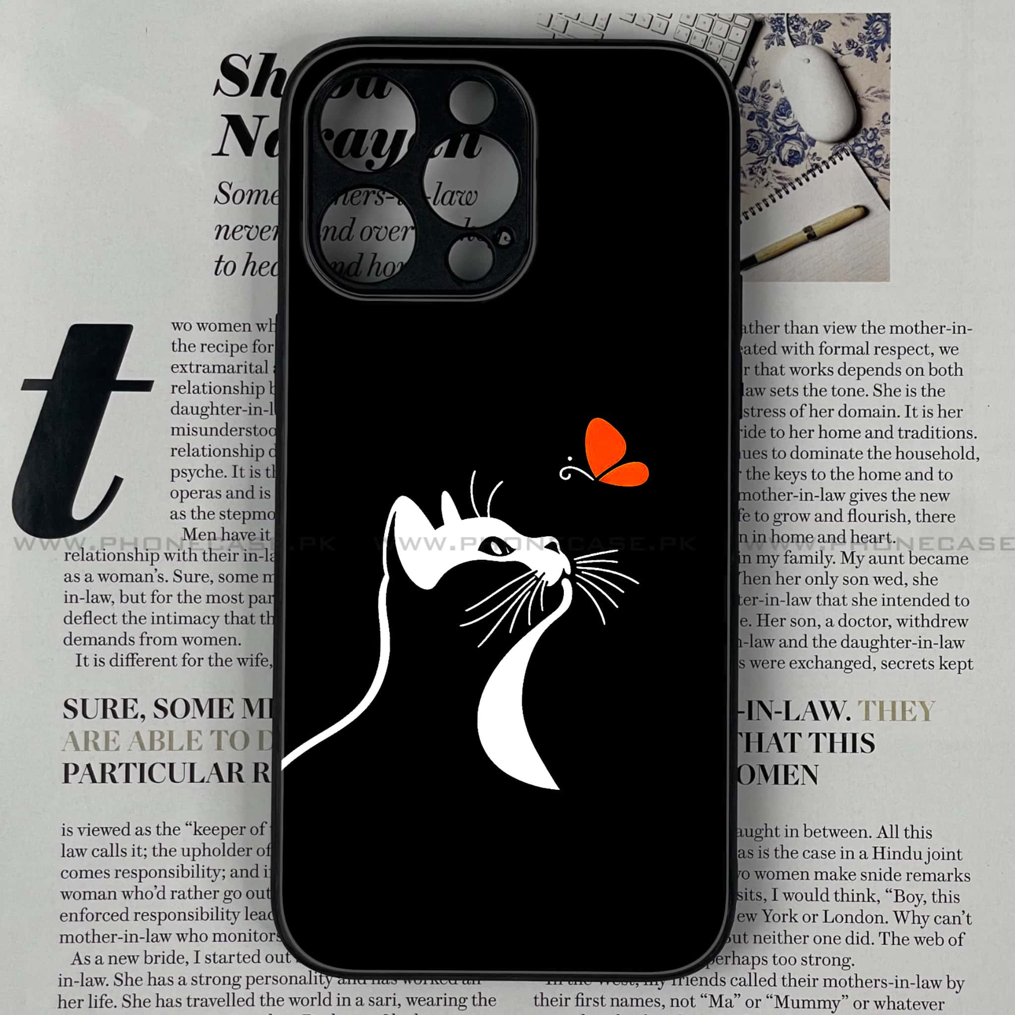iPhone 14 Pro Max - Minimalistic Design Series - Premium Metal Printed soft Bumper shock Proof Case