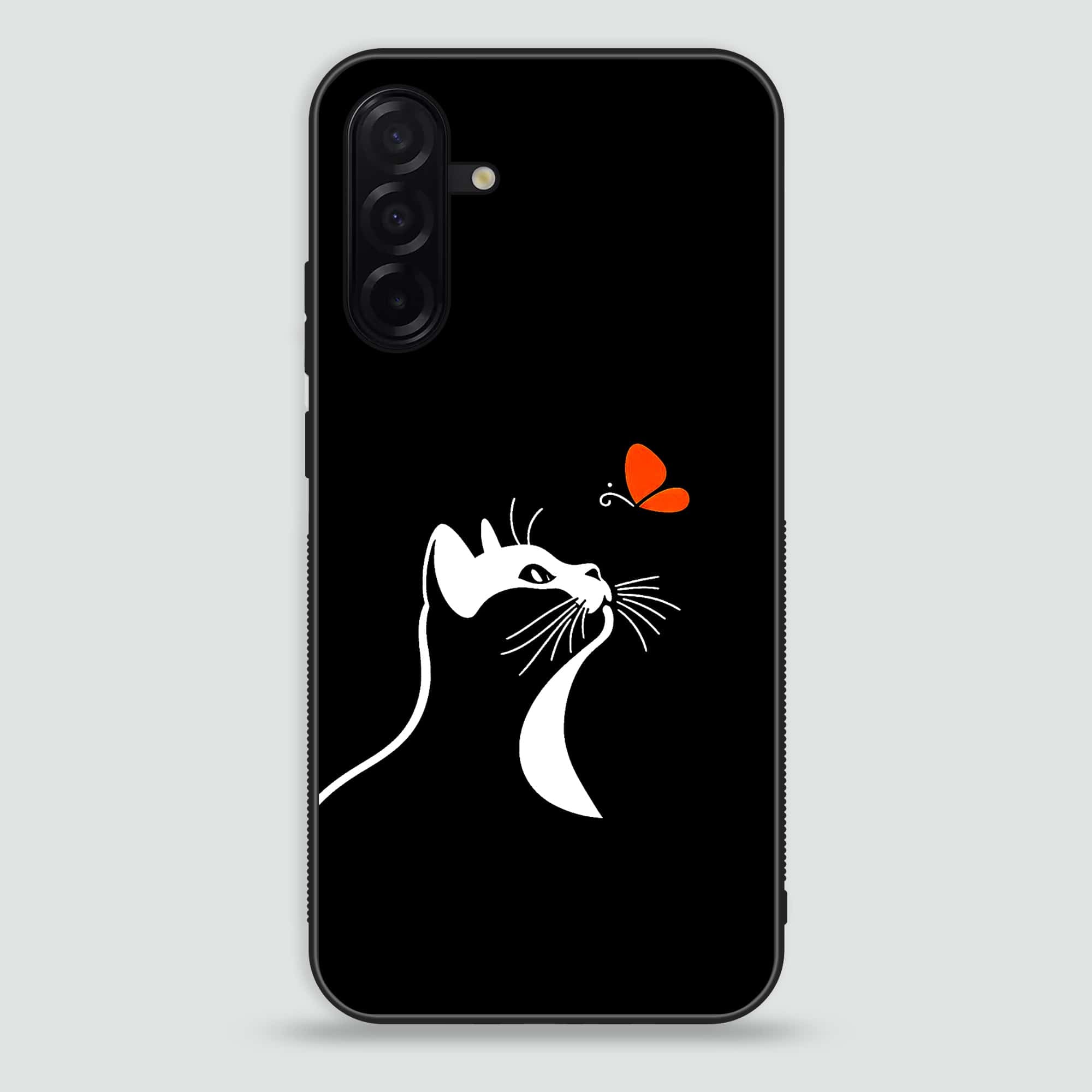 Samsung Galaxy A56 5G - Minimalistic Design Series - Premium Printed Glass soft Bumper shock Proof Case