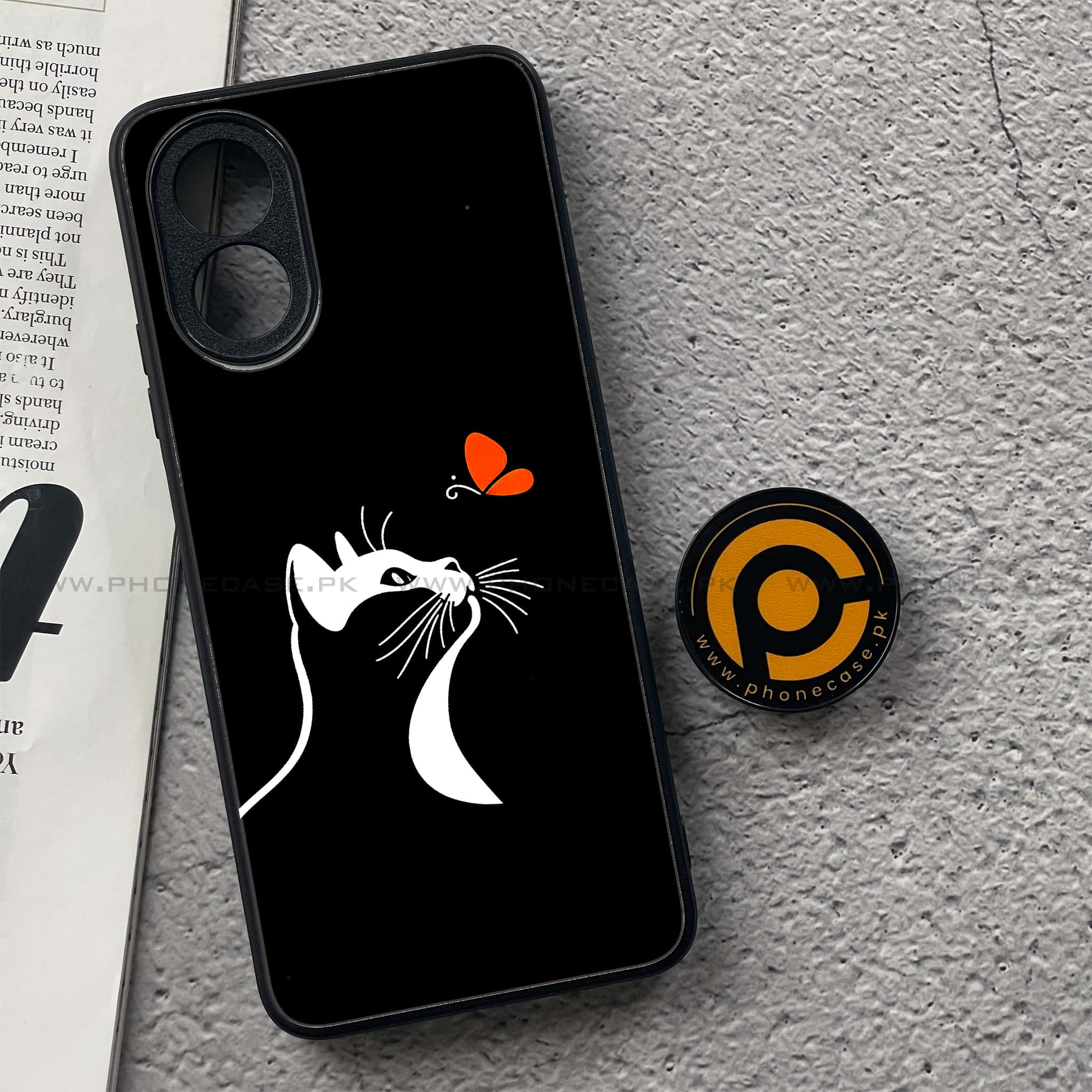 Oppo A18 4G - Minimalistic Design Series - Premium Metal  Printed soft Bumper shock Proof Case