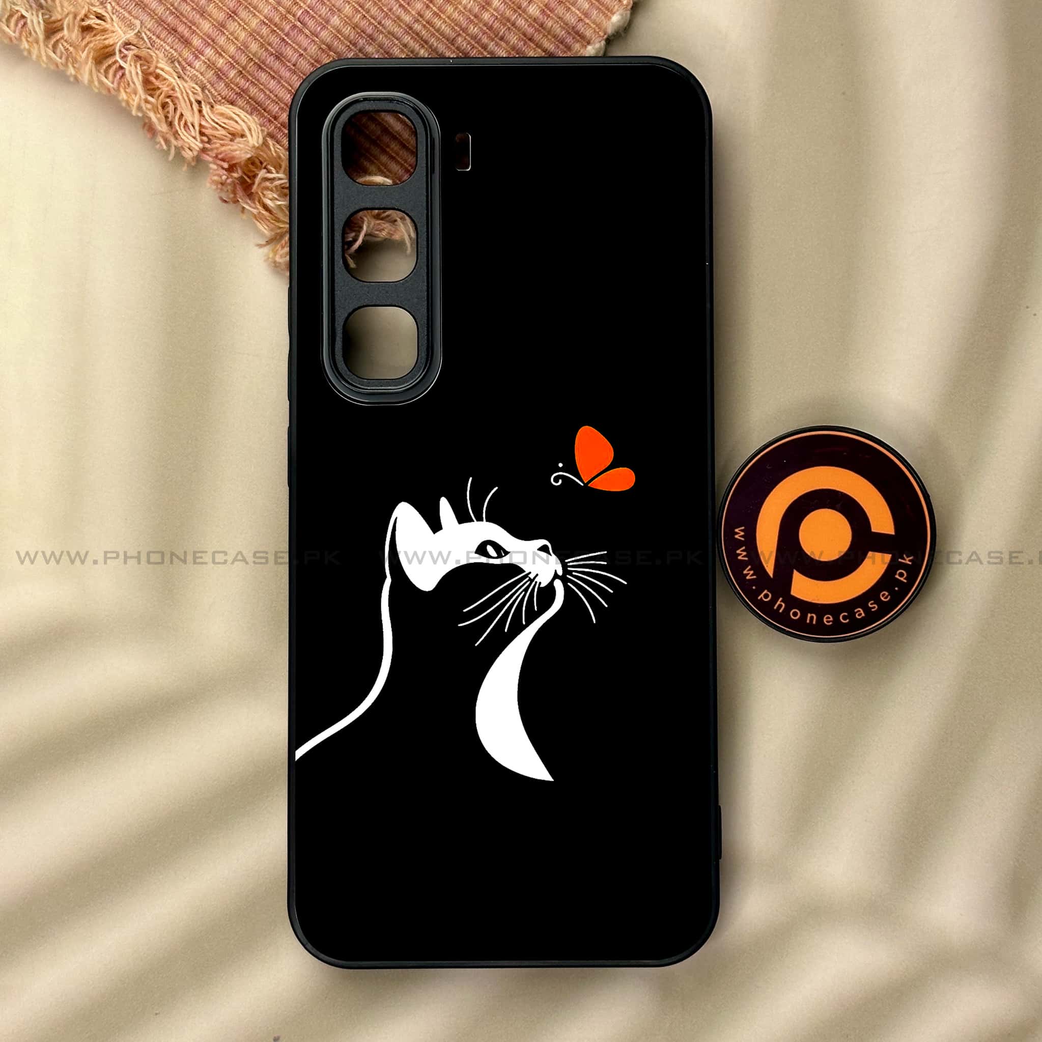 Infinix Hot 60 Pro - Minimalistic Design Series - Premium Metal Printed soft Bumper shock Proof Case