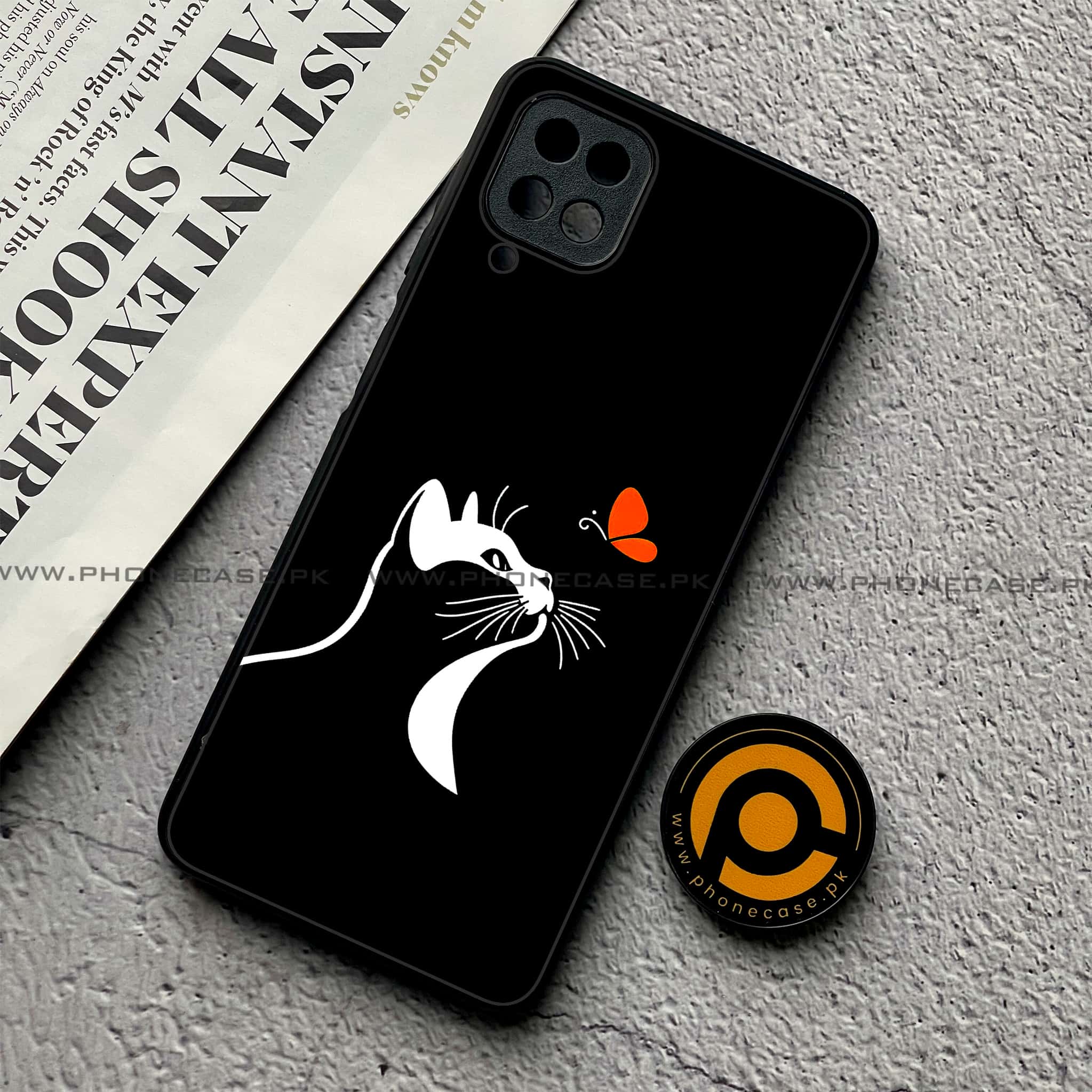 Samsung Galaxy A12 / A12 Nacho - Minimalistic Design Series - Premium Printed Glass soft Bumper shock Proof Case