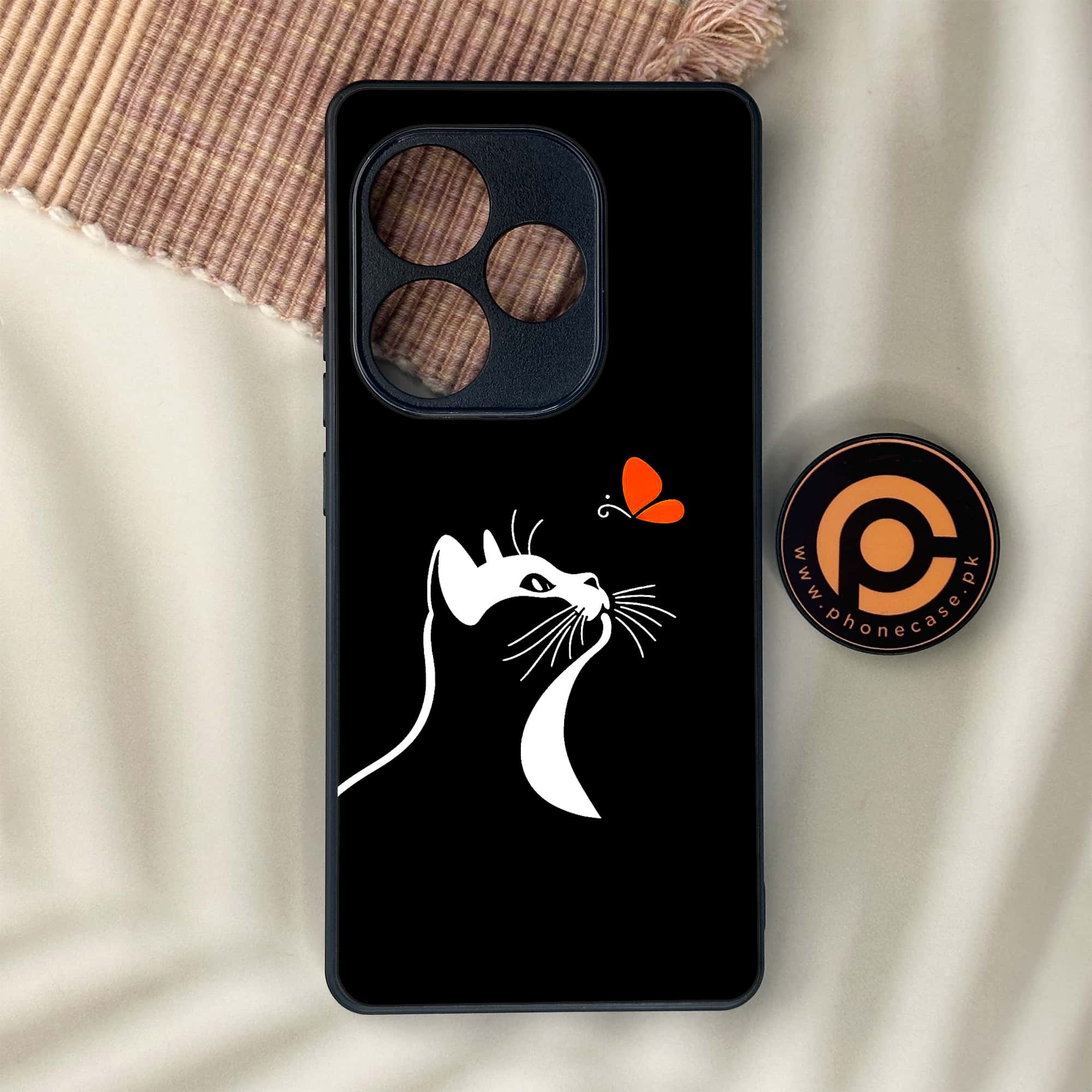Realme GT 6 - Minimalistic Design Series - Premium Metal Printed soft Bumper shock Proof Case