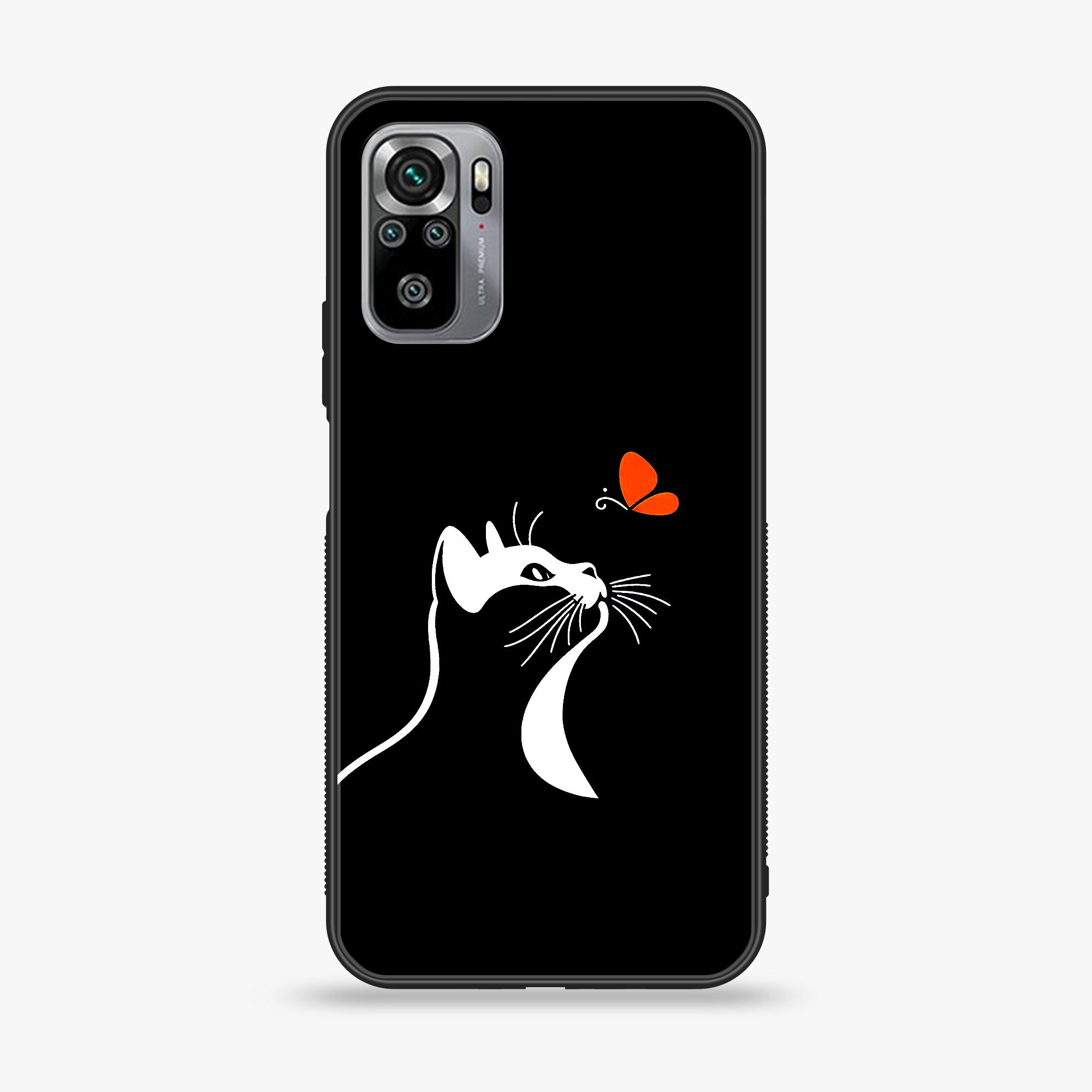 Xiaomi Redmi Note 10S- Minimalistic Design - Premium Printed Glass soft Bumper shock Proof Case