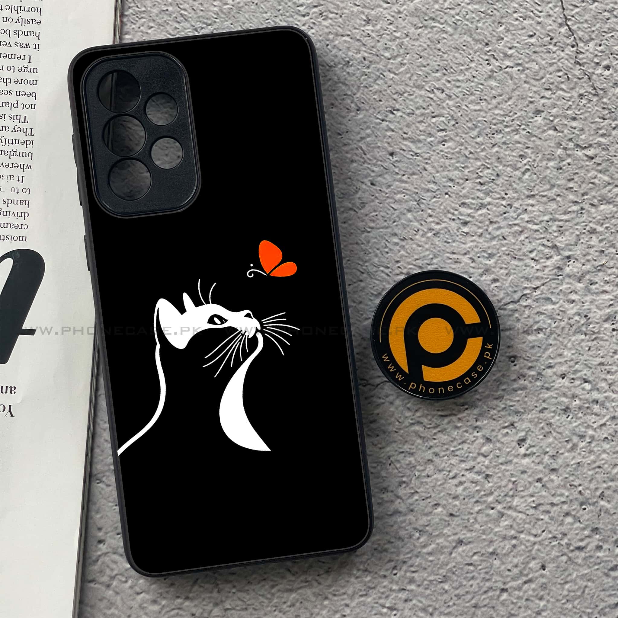 Samsung Galaxy A33- Minimalistic Design Series - Premium Printed Glass soft Bumper shock Proof Case