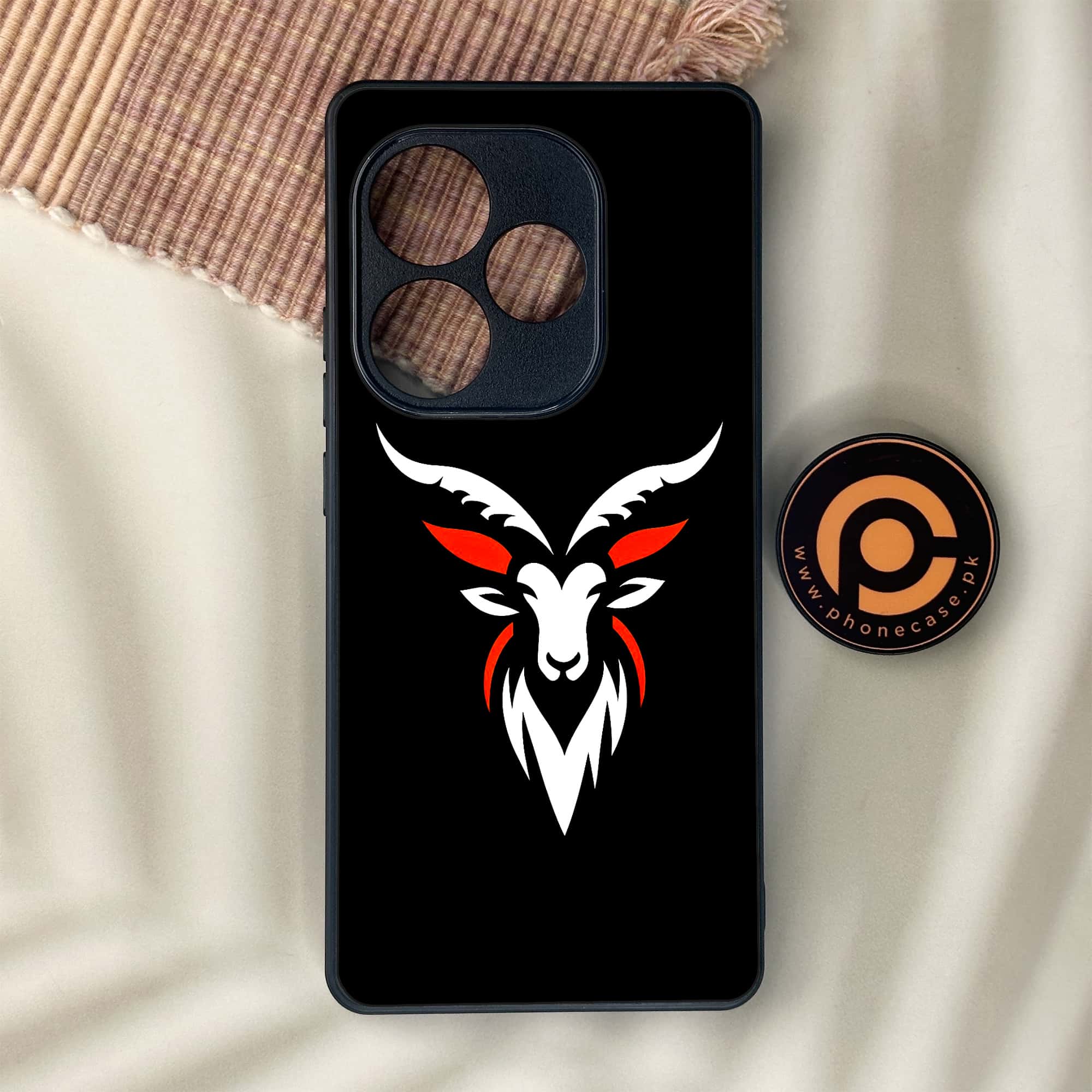 Realme GT 6 - Minimalistic Design Series - Premium Metal Printed soft Bumper shock Proof Case