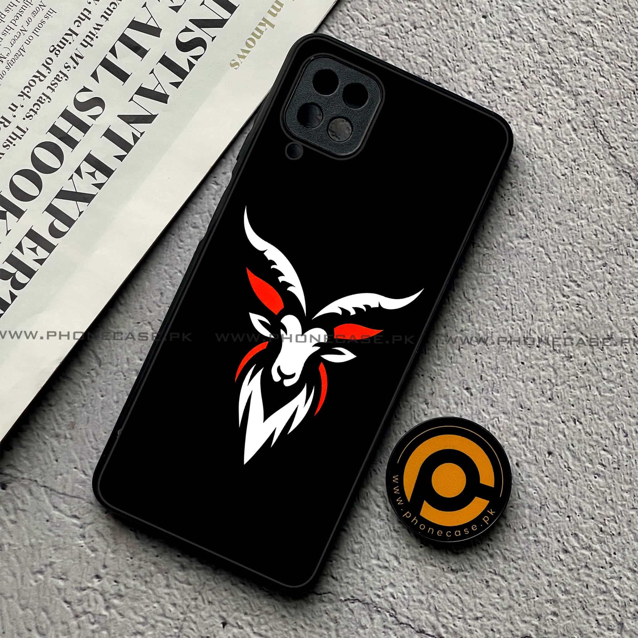 Samsung Galaxy A12 / A12 Nacho - Minimalistic Design Series - Premium Printed Glass soft Bumper shock Proof Case