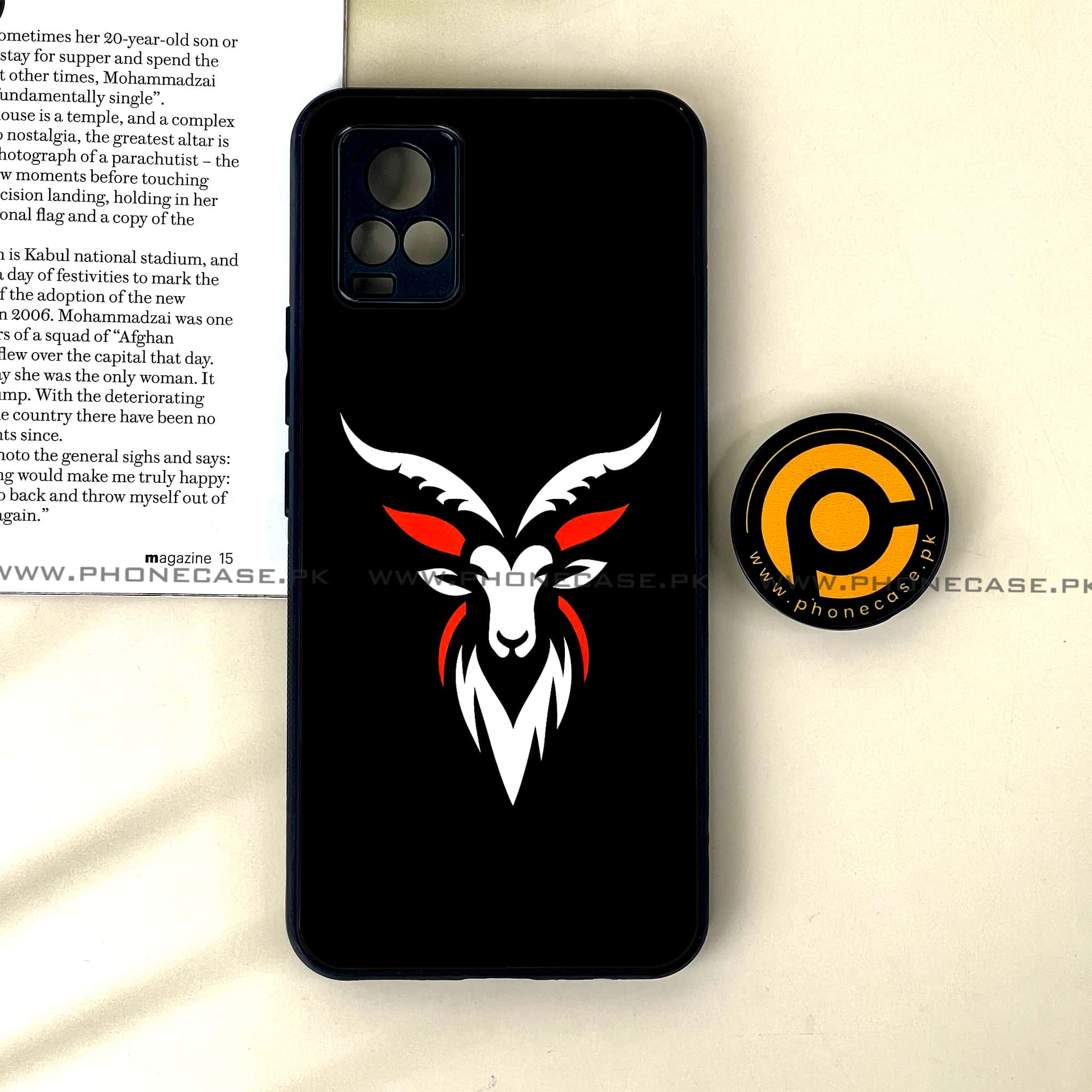 Vivo V20 - Minimalistic Design Series - Premium Printed Glass soft Bumper shock Proof Case