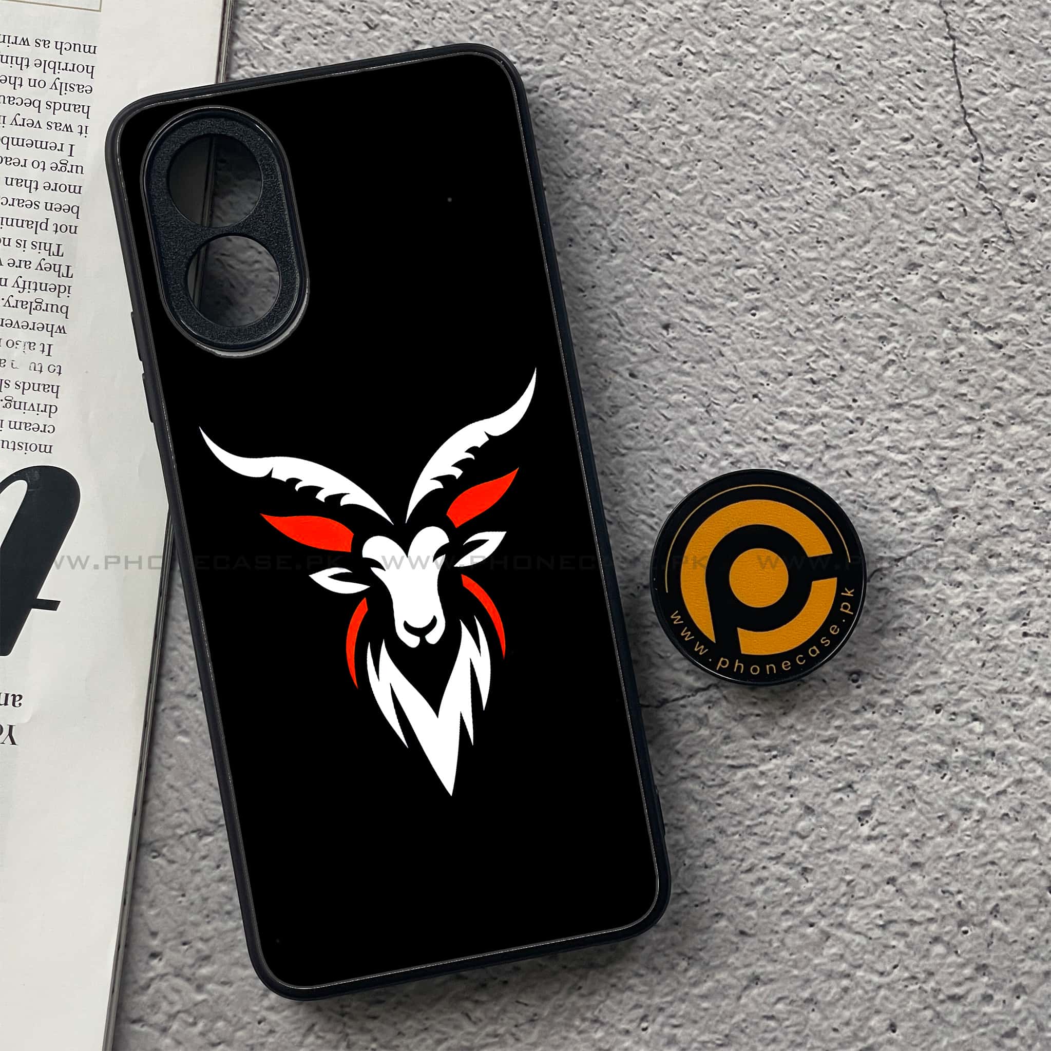 Oppo A18 4G - Minimalistic Design Series - Premium Metal  Printed soft Bumper shock Proof Case