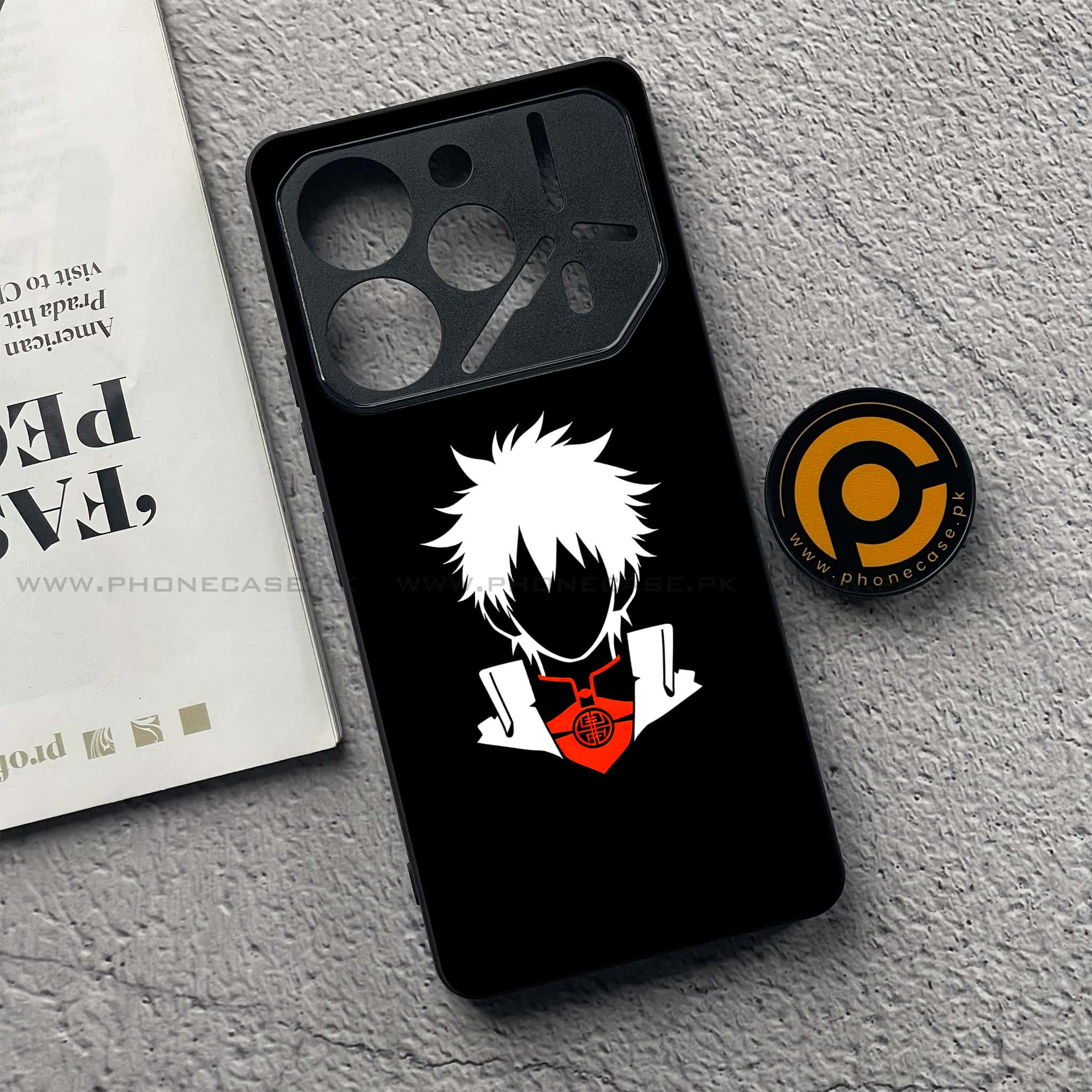 Tecno Pova 6 Pro - Minimalistic Design Series - Premium Printed Glass soft Bumper shock Proof Case