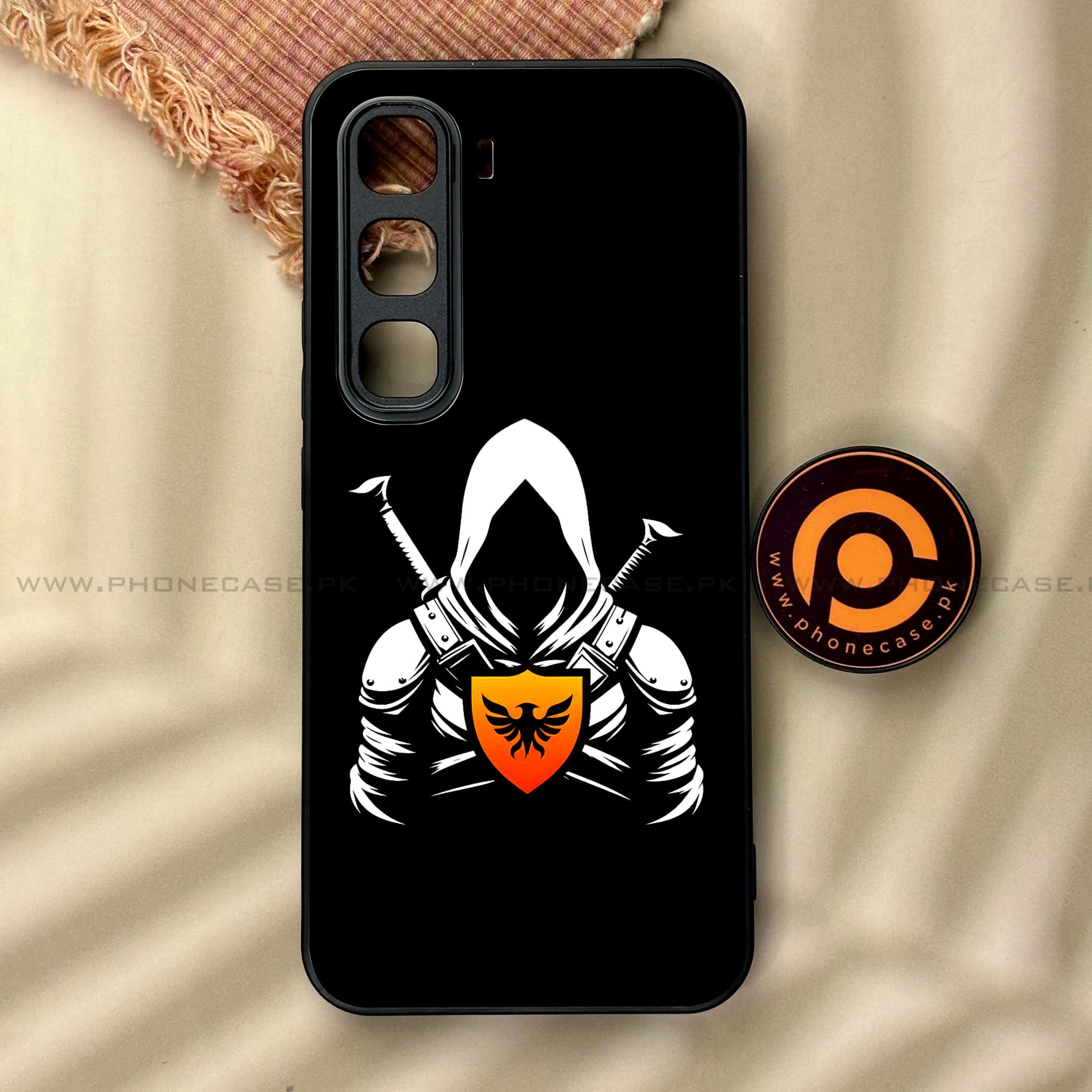 Infinix Hot 60 Pro - Minimalistic Design Series - Premium Metal Printed soft Bumper shock Proof Case