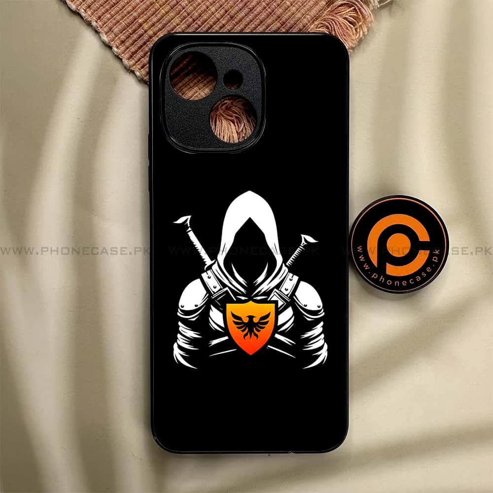 Tecno Spark 40C - Minimalistic Design Series - Premium Metal Printed soft Bumper shock Proof Case