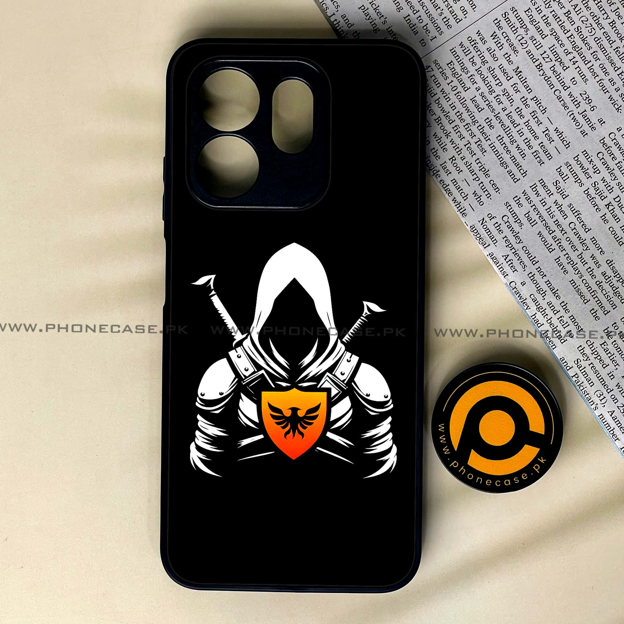 Infinix Smart 9 HD - Minimalistic Design - Premium Metal Printed soft Bumper shock Proof Case