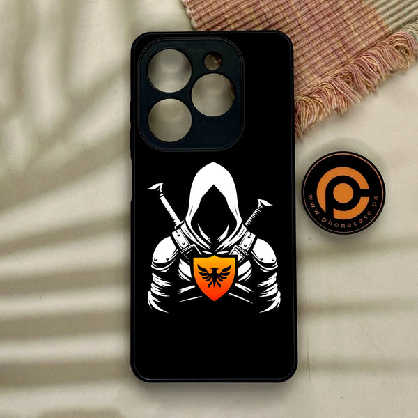 Tecno Spark GO 2024 / Infinix hot 40i / Infinix Smart 8 / Spark 20 / 20c / POP 8 - Minimalistic Design Design 6  - Premium Metal Printed soft Bumper shock Proof Case CS-34922