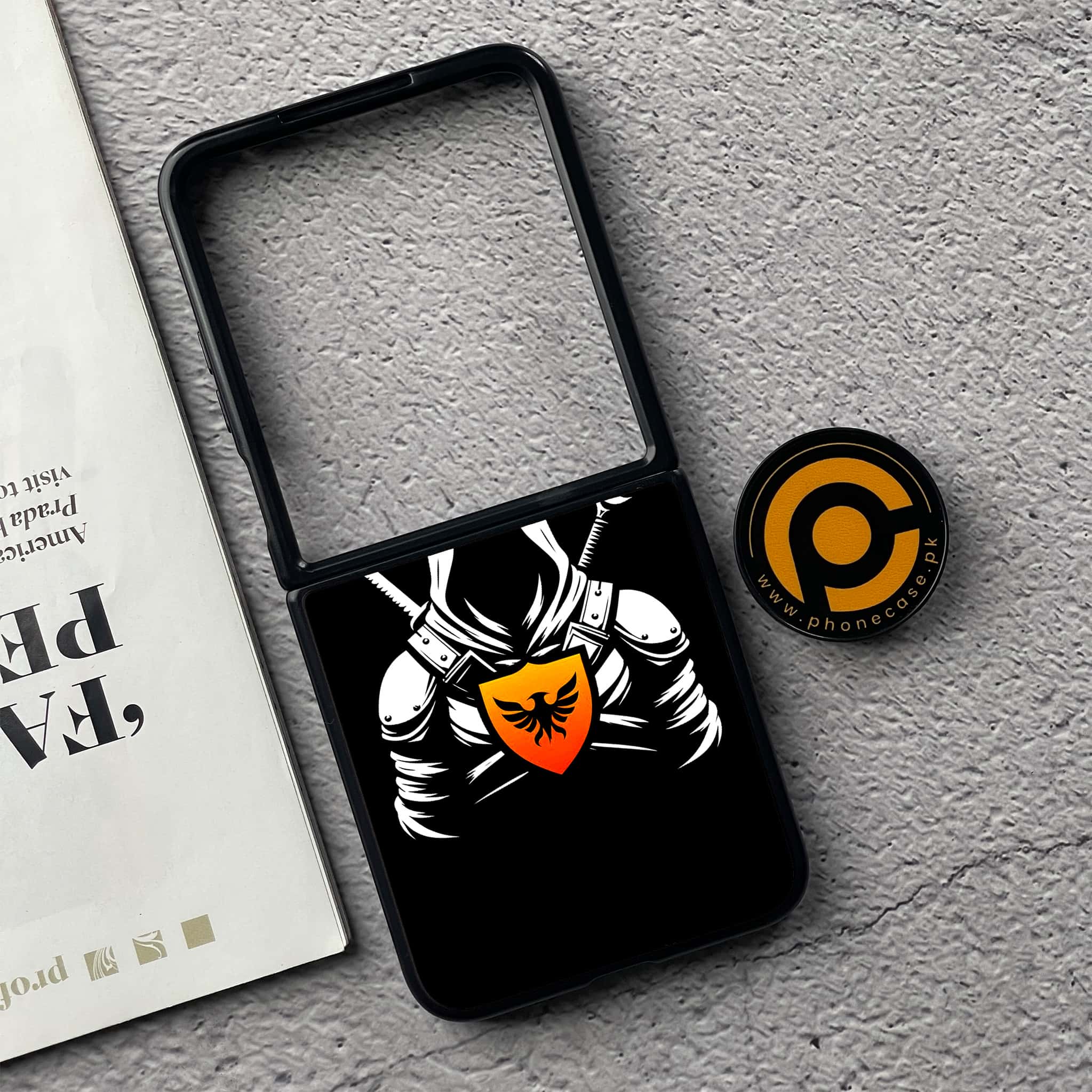 Xiaomi Mix Flip - Minimalistic Design Series - Premium Metal  Printed soft Bumper shock Proof Case
