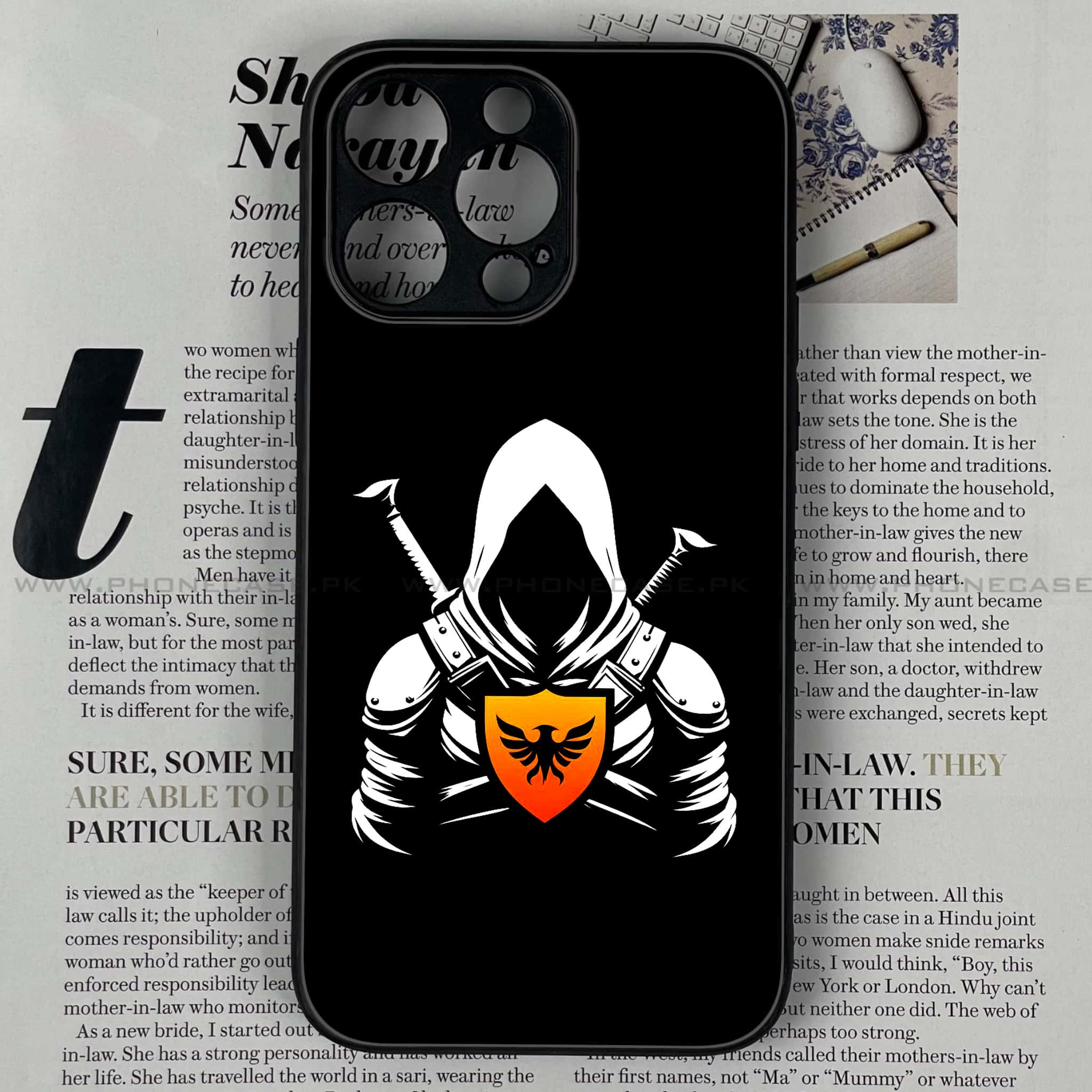 iPhone 14 Pro Max - Minimalistic Design Series - Premium Metal Printed soft Bumper shock Proof Case