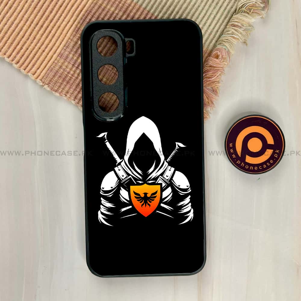 Infinix Hot 60i - Minimalistic Design Series - Premium Metal Printed soft Bumper shock Proof Case