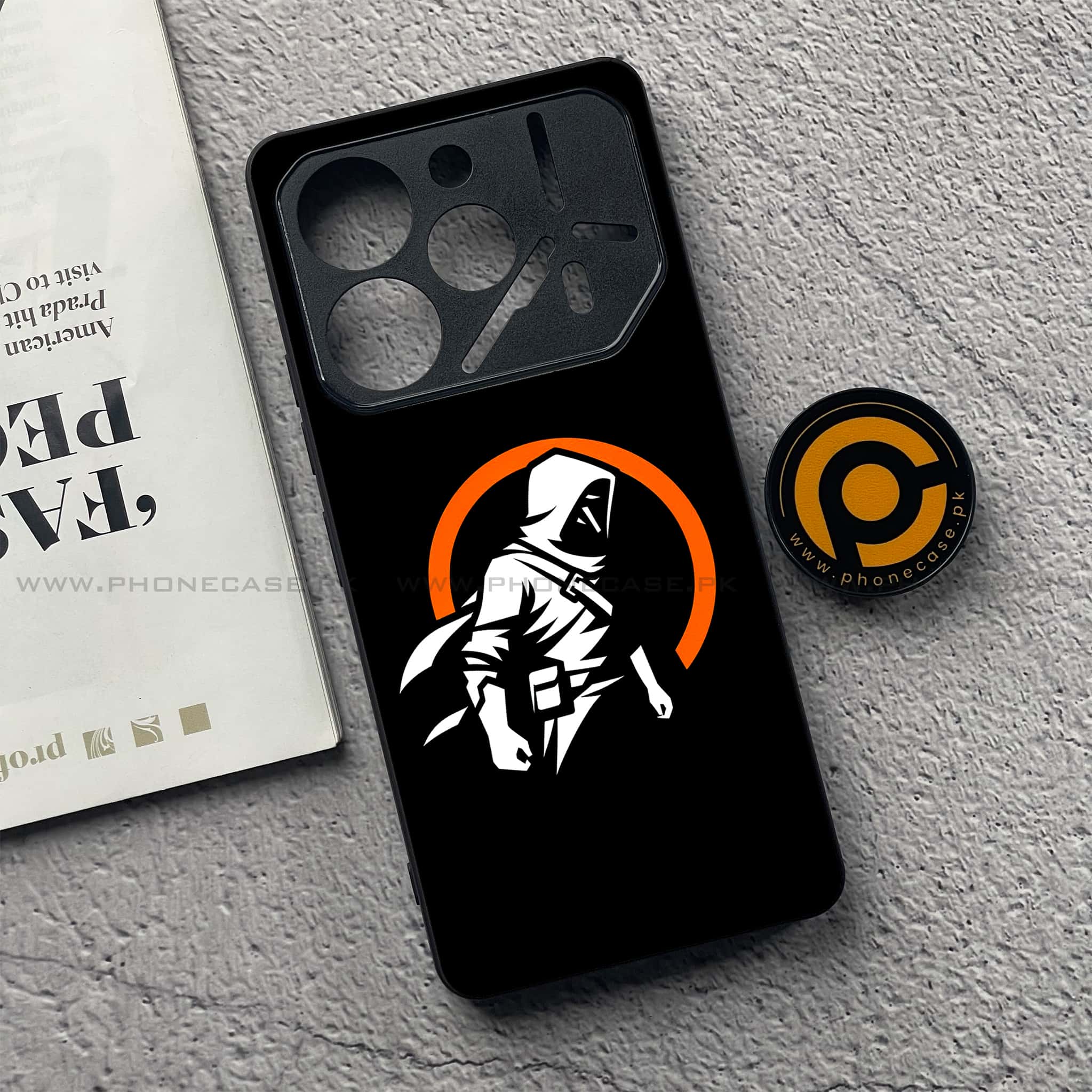 Tecno Pova 6 Pro - Minimalistic Design Series - Premium Printed Glass soft Bumper shock Proof Case