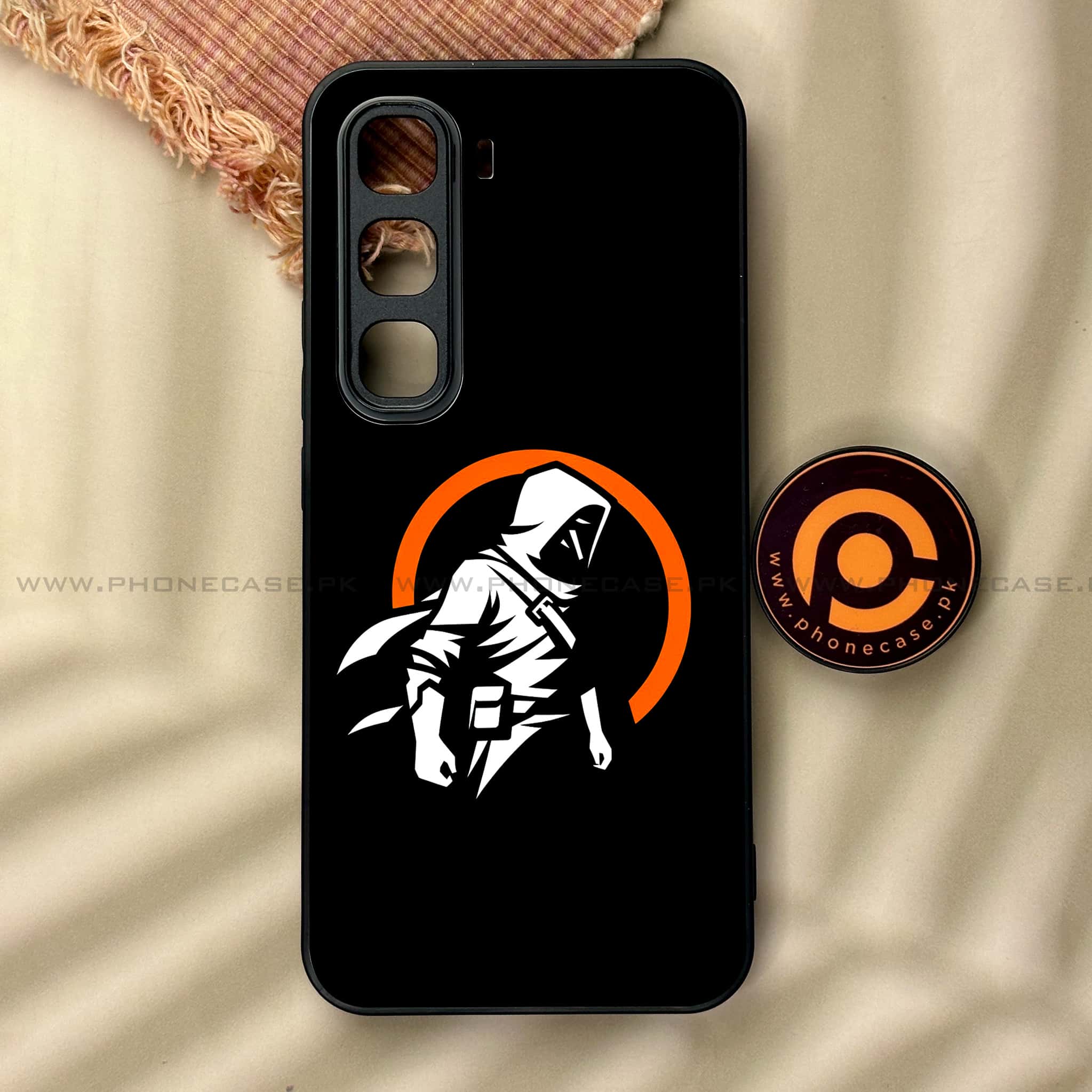 Infinix Hot 60 Pro - Minimalistic Design Series - Premium Metal Printed soft Bumper shock Proof Case